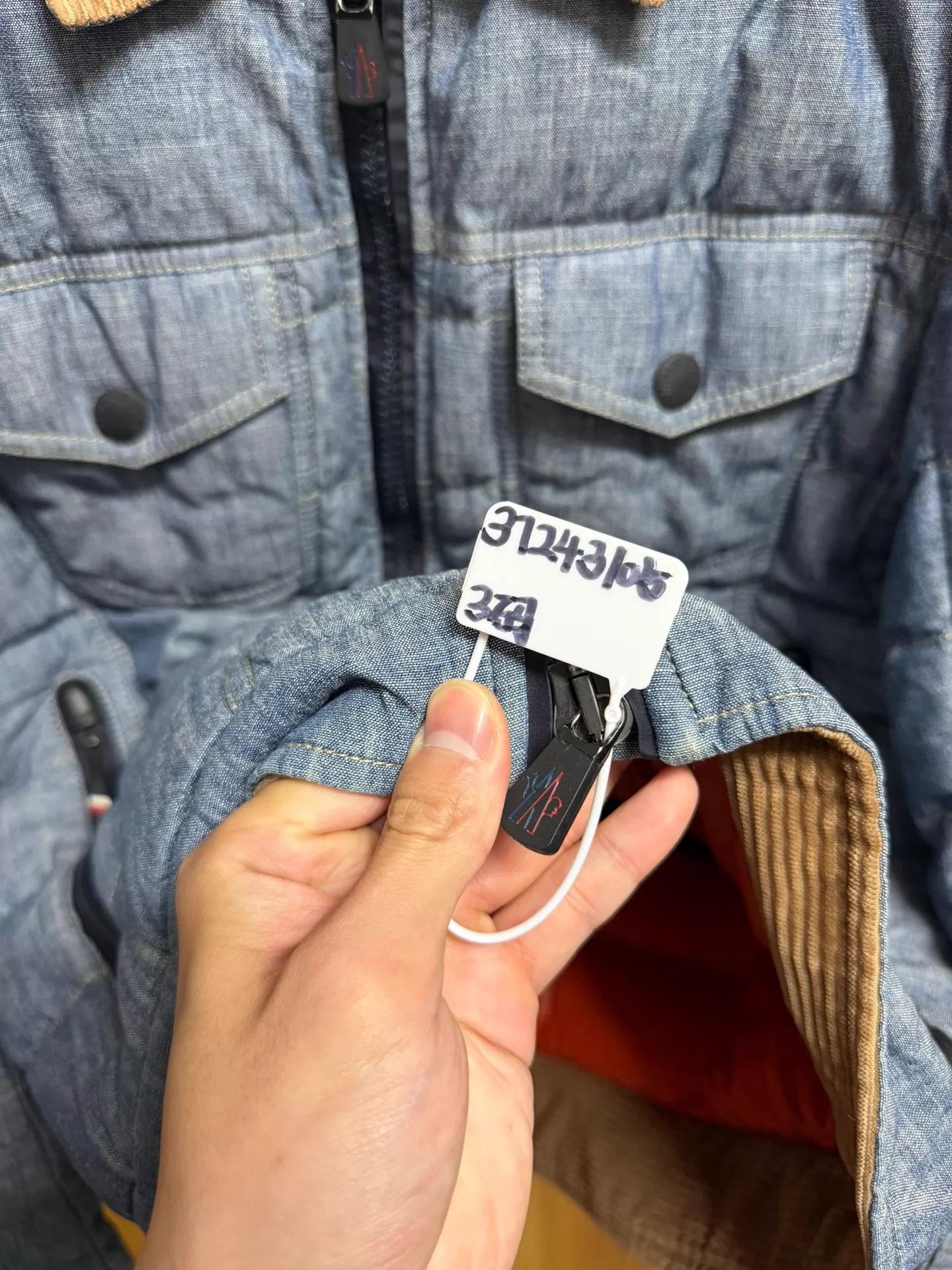 Moncler Moncler Denim Lightweight Down Jacket Size 3 Size US L / EU 52-54 / 3 - 5 Thumbnail