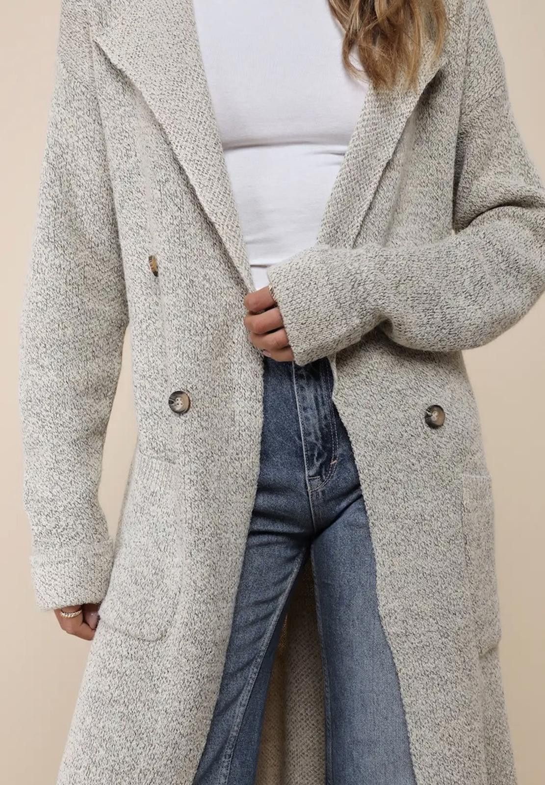Other LULUS Marled Long Sleeve Coatigan in Beige (SMALL) Size S / US 4 / IT 40 - 4 Thumbnail