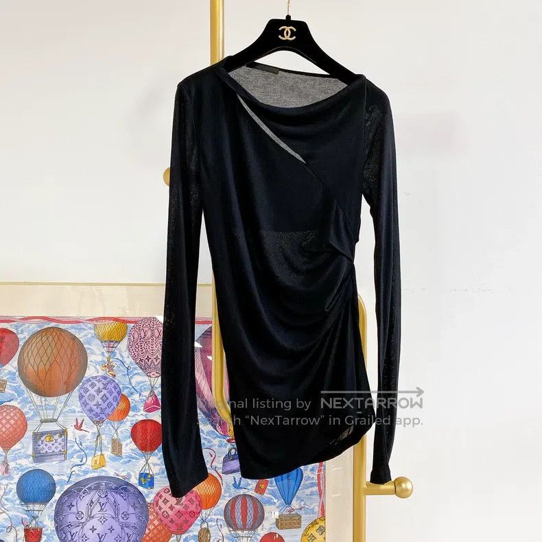 Helmut Lang HELMUT LANG Black Backless Top - Size XS Size XS / US 0-2 / IT 36-38 - 1 Thumbnail