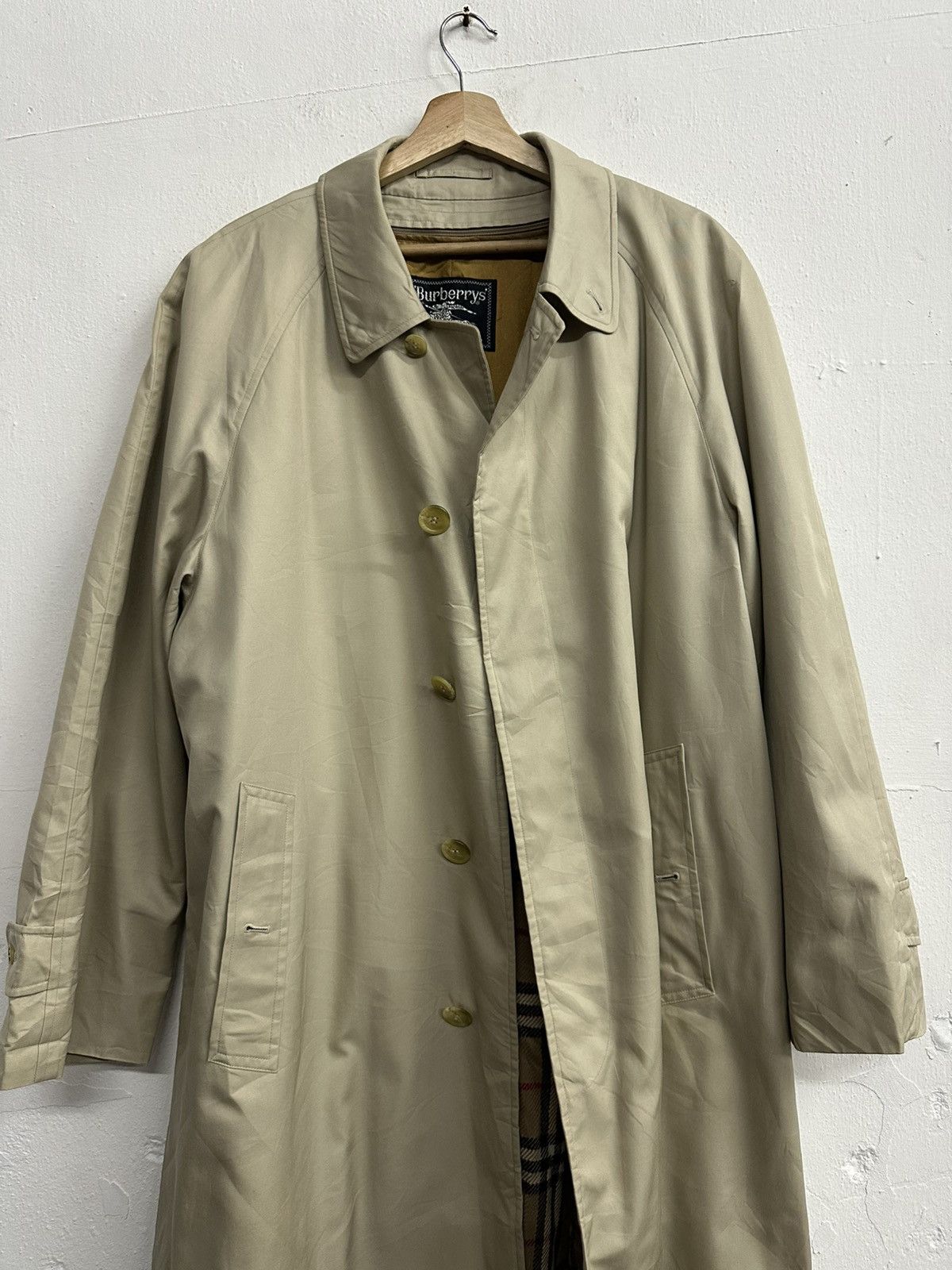 Burberry VTG Burberry’s Long Coat Nova Check Jacket Size US XL / EU 56 / 4 - 3 Thumbnail