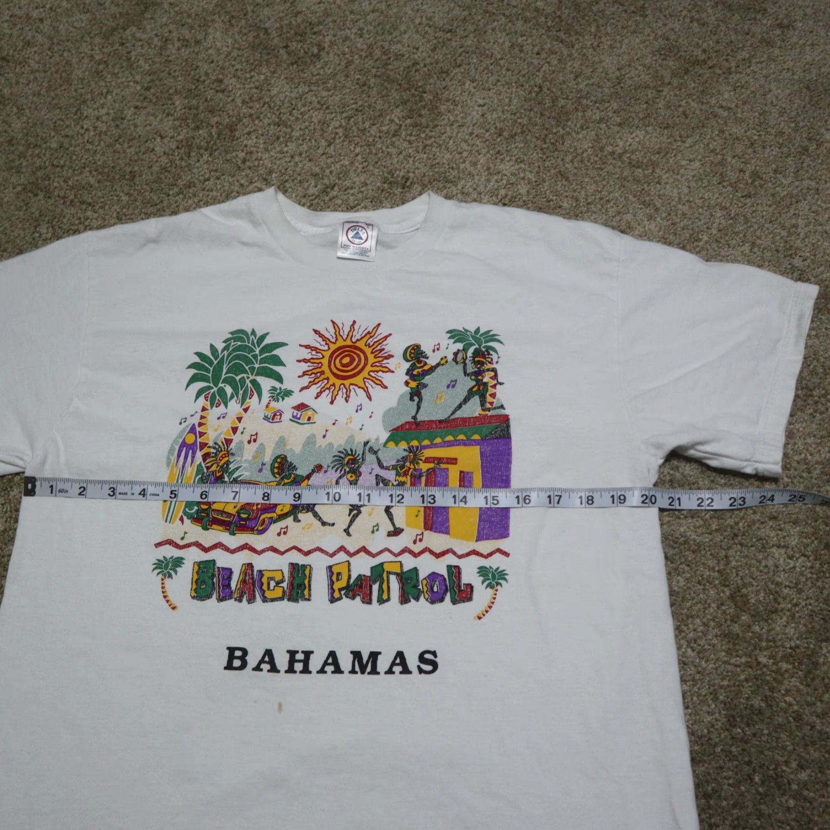 Delta VINTAGE Beach Patrol Bahamas Delta Shirt Mens L White 1990s T-Shirt Size US L / EU 52-54 / 3 - 4 Thumbnail