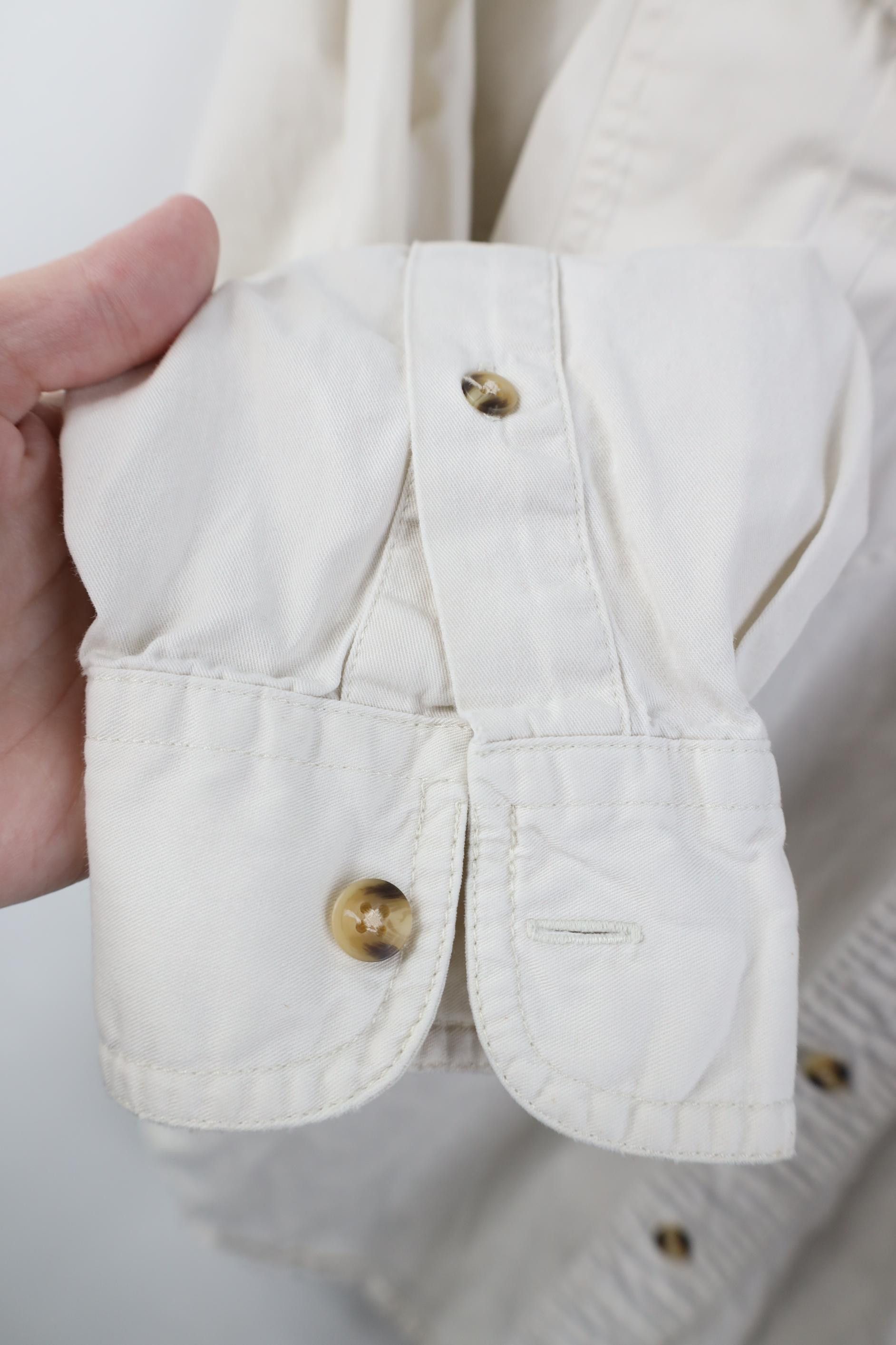 Eddie Bauer Vintage 90s Eddie Bauer Twill Collared Button Shirt Stone Size US M / EU 48-50 / 2 - 11 Thumbnail