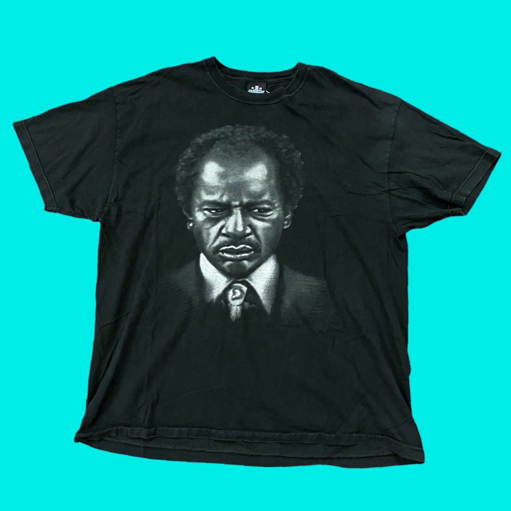 Vintage American Classics Vtg George Jefferson Black T-Shirt Mens 2XL All In The Family Jeffersons TV 90s