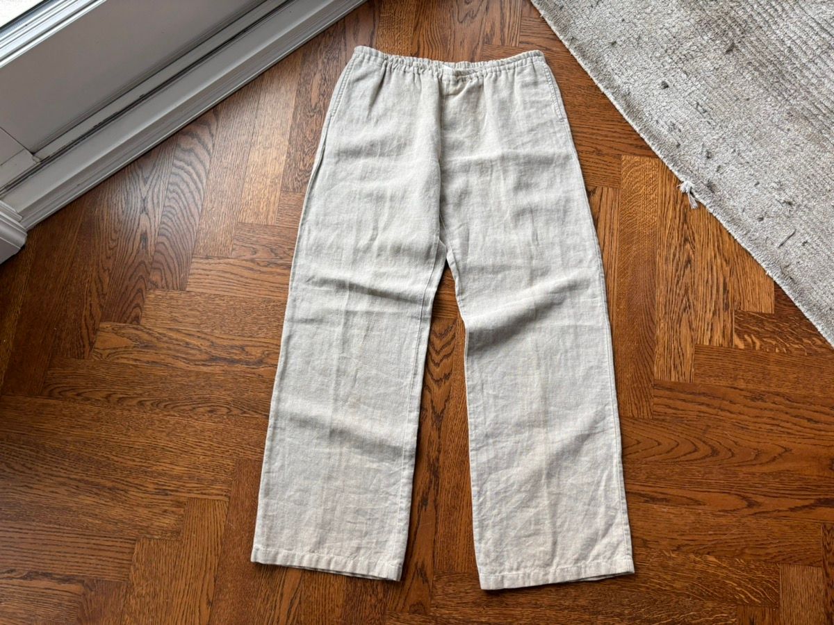Vintage Vintage GAP Linen Pants 90s 2000s Loose Medium Elastic White Size 32" / US 10 / IT 46 - 5 Preview