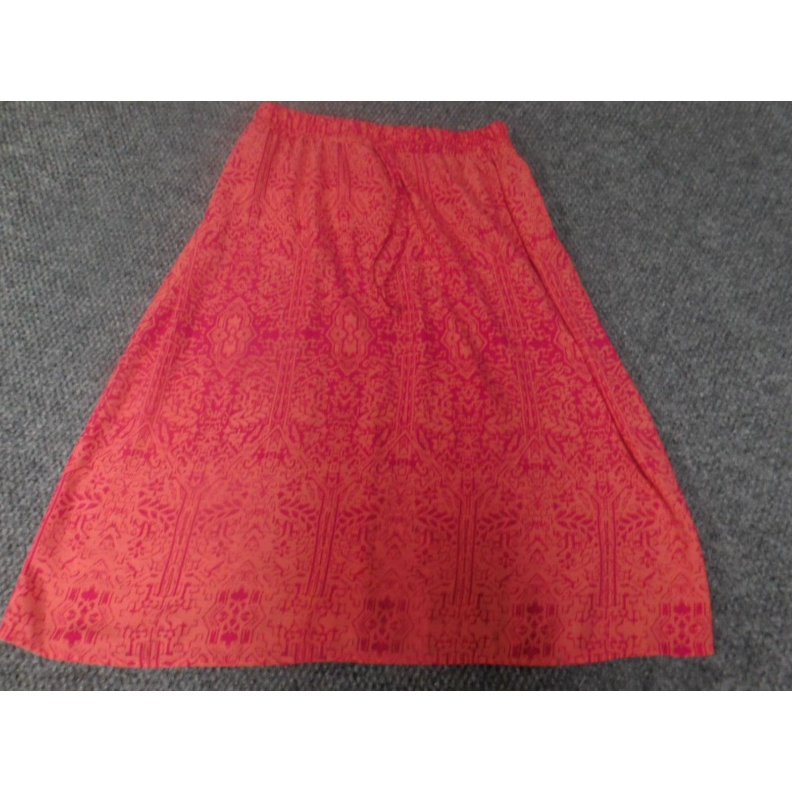 Faded Glory Faded Glory Skirt Womens A-Line Knee Length Pink Floral 4 Stretch Zipper Knit Cotton Wool PU Regular Mid Size 27" / US 4 / IT 40 - 2 Thumbnail