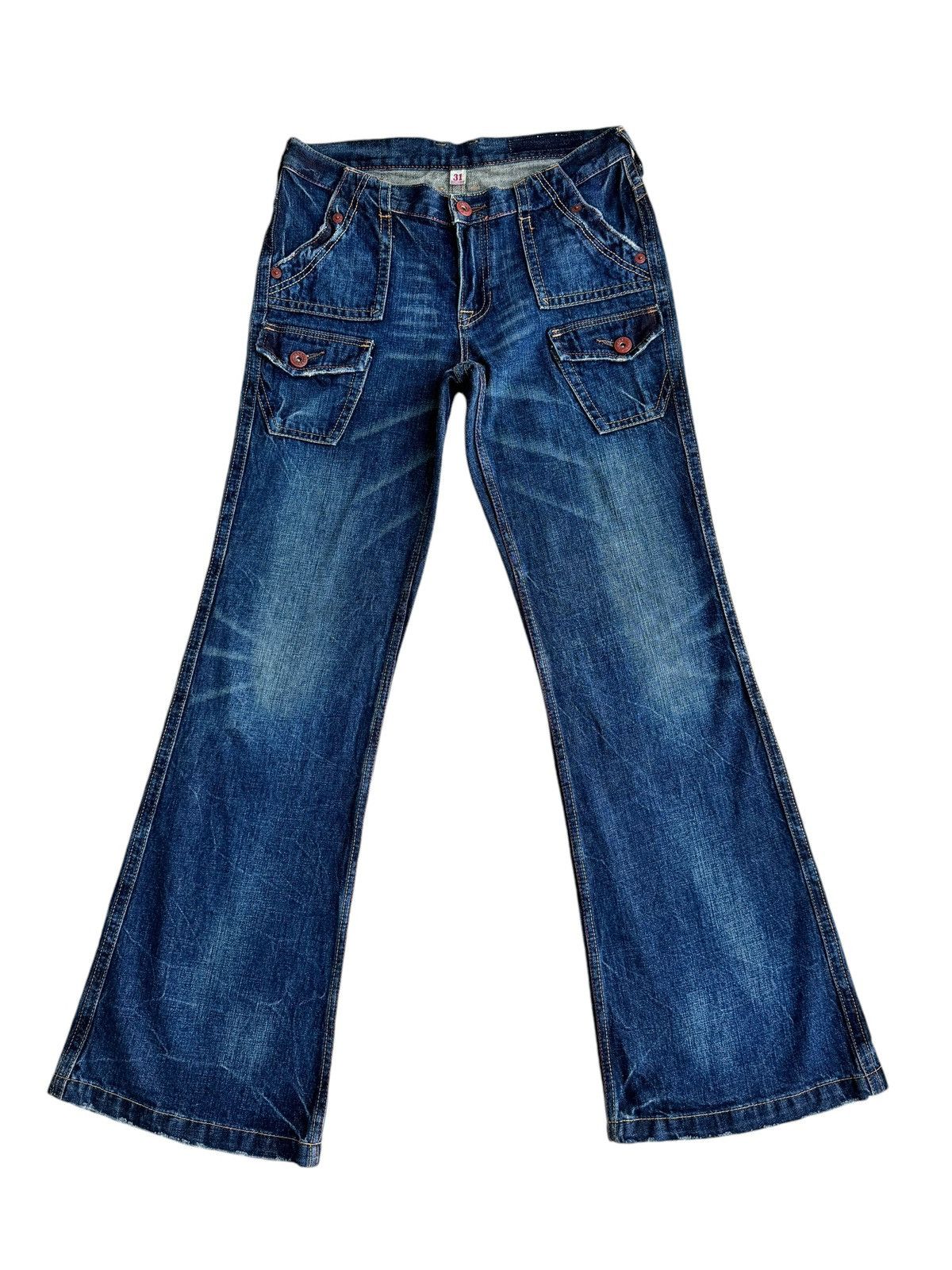Japanese Brand ⚡️Vintage Japanese Brand Brappers Super Flare Jeans Size US 31 - 3 Thumbnail
