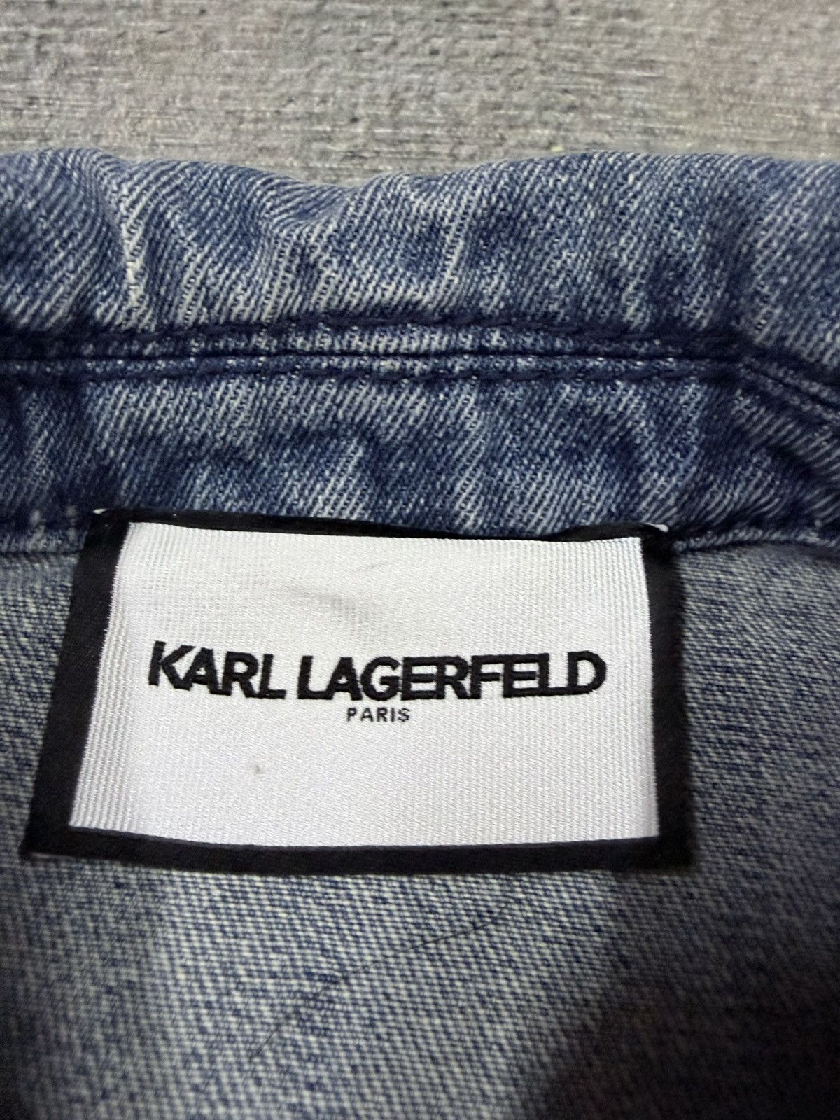 Karl Lagerfeld Authentic💥Karl Lagerfeld Paris Denim Jacket Wash Size S / US 4 / IT 40 - 19 Thumbnail