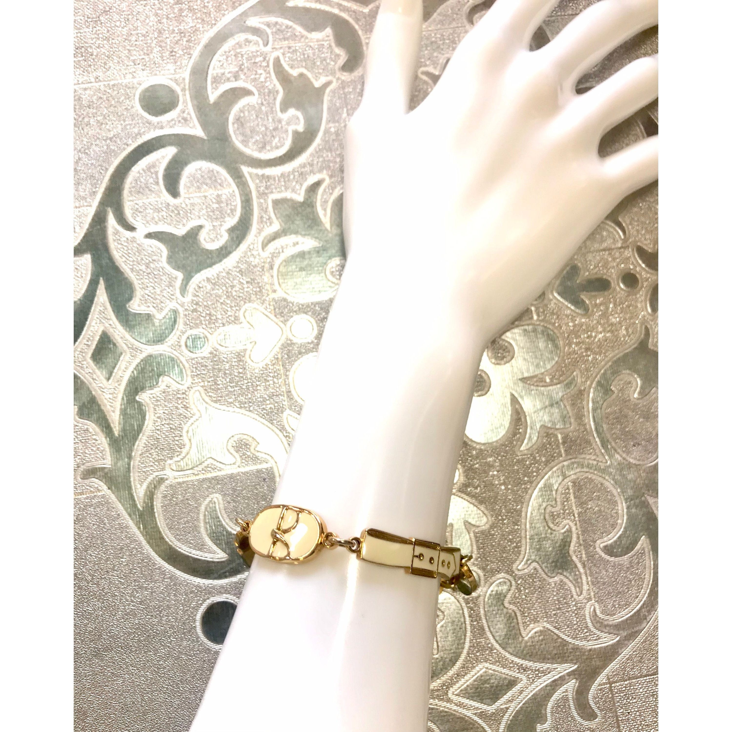 Roberta di Camerino Vintage Roberta di Camerino chain bracelet with white logo Size ONE SIZE - 5 Thumbnail