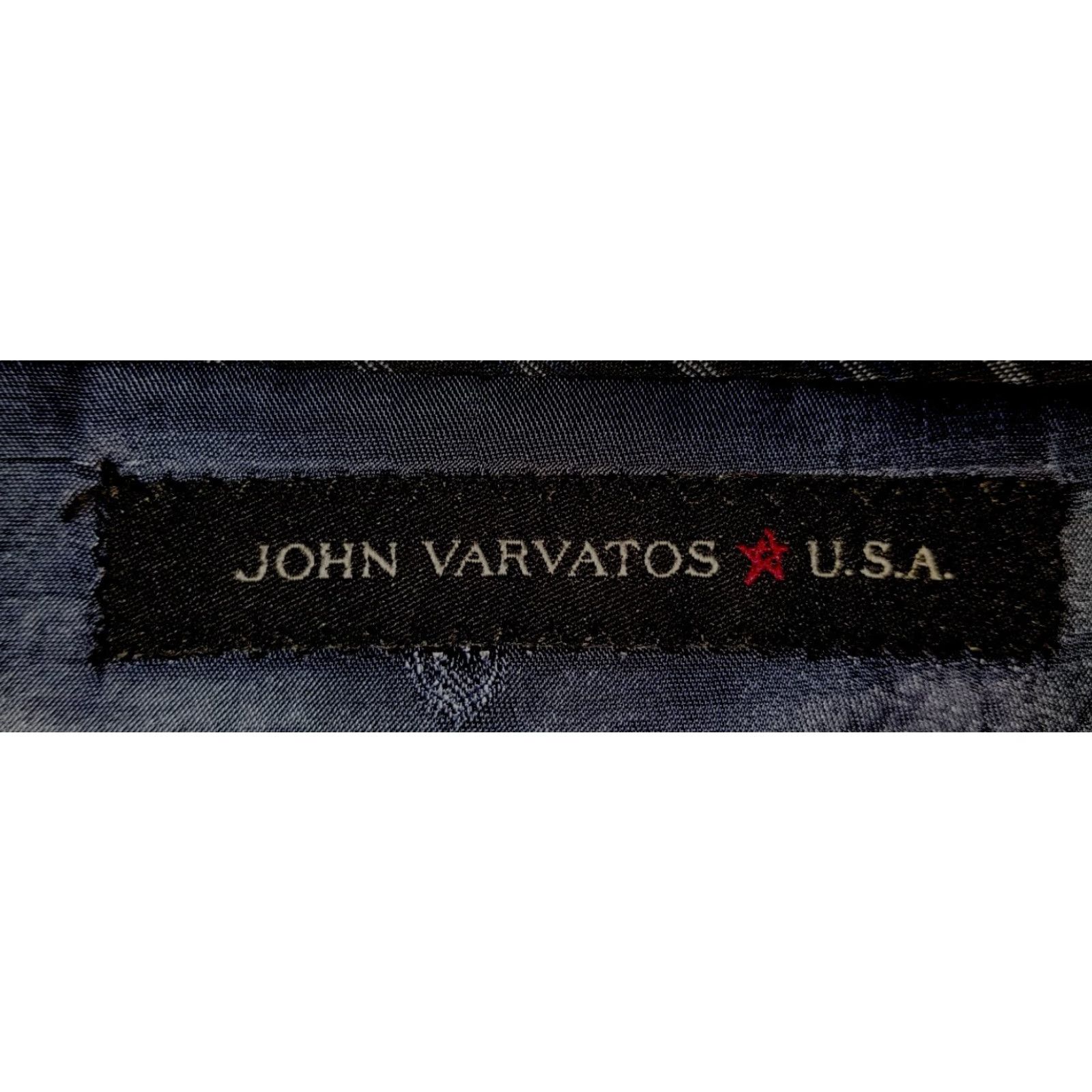 John Varvatos John Varvatos Sport Coat Jacket Seersucker Wool Blend Blue Black Check 40S Short Notch Lapel Men's Size US XXS / EU 40 - 7 Thumbnail