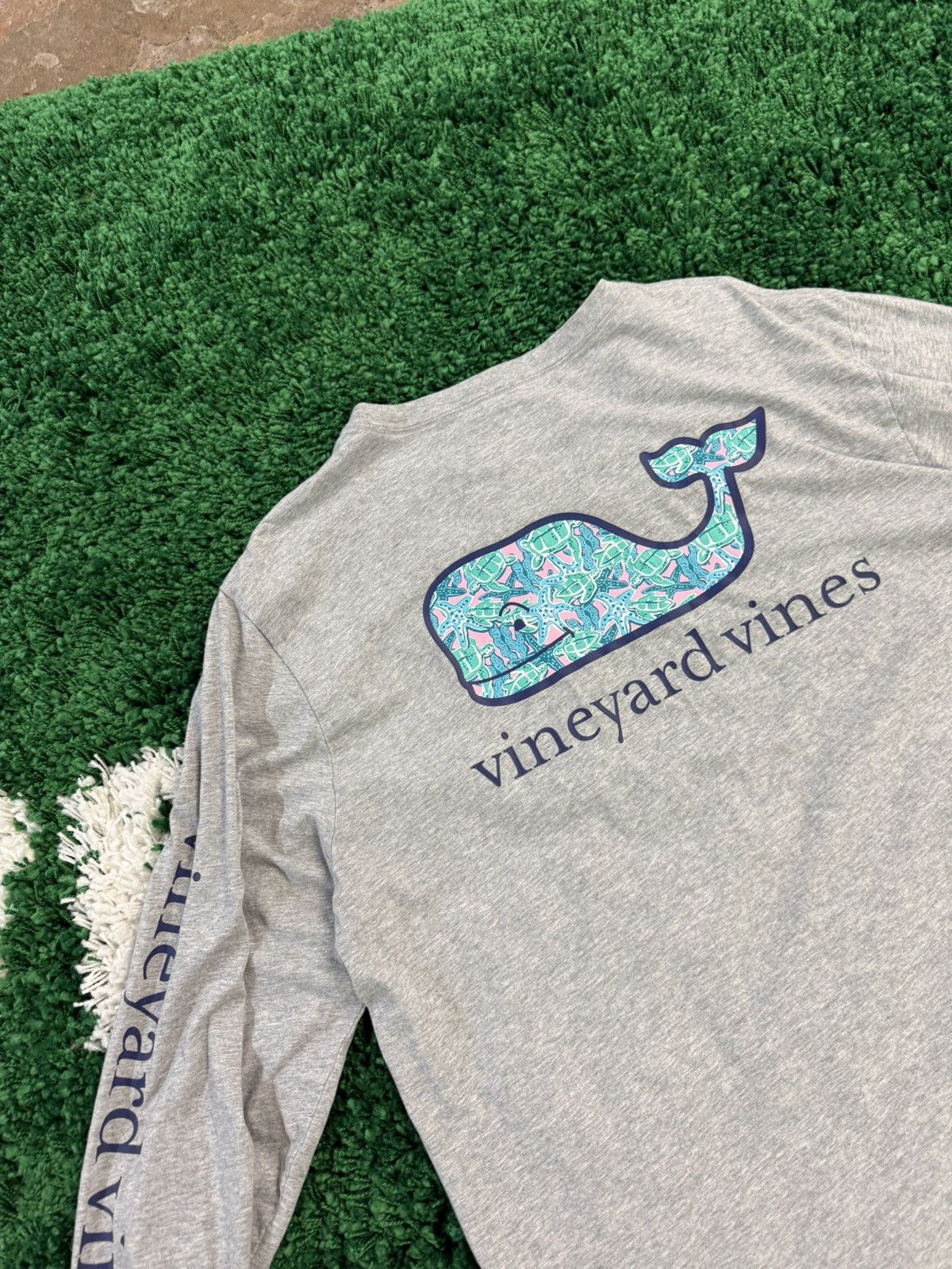 Vineyard Vines Vineyard Vines Grey Whale Paisley Logo Long Sleeve Large Size US L / EU 52-54 / 3 - 3 Thumbnail