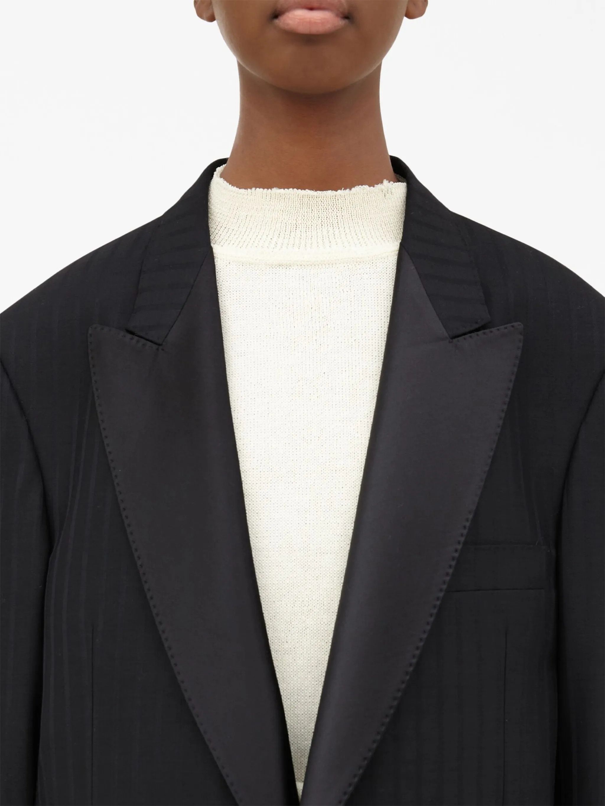 Maison Margiela oc11z0925 Single-breasted Wool Blazer in Black Size XS / US 0-2 / IT 36-38 - 4 Thumbnail