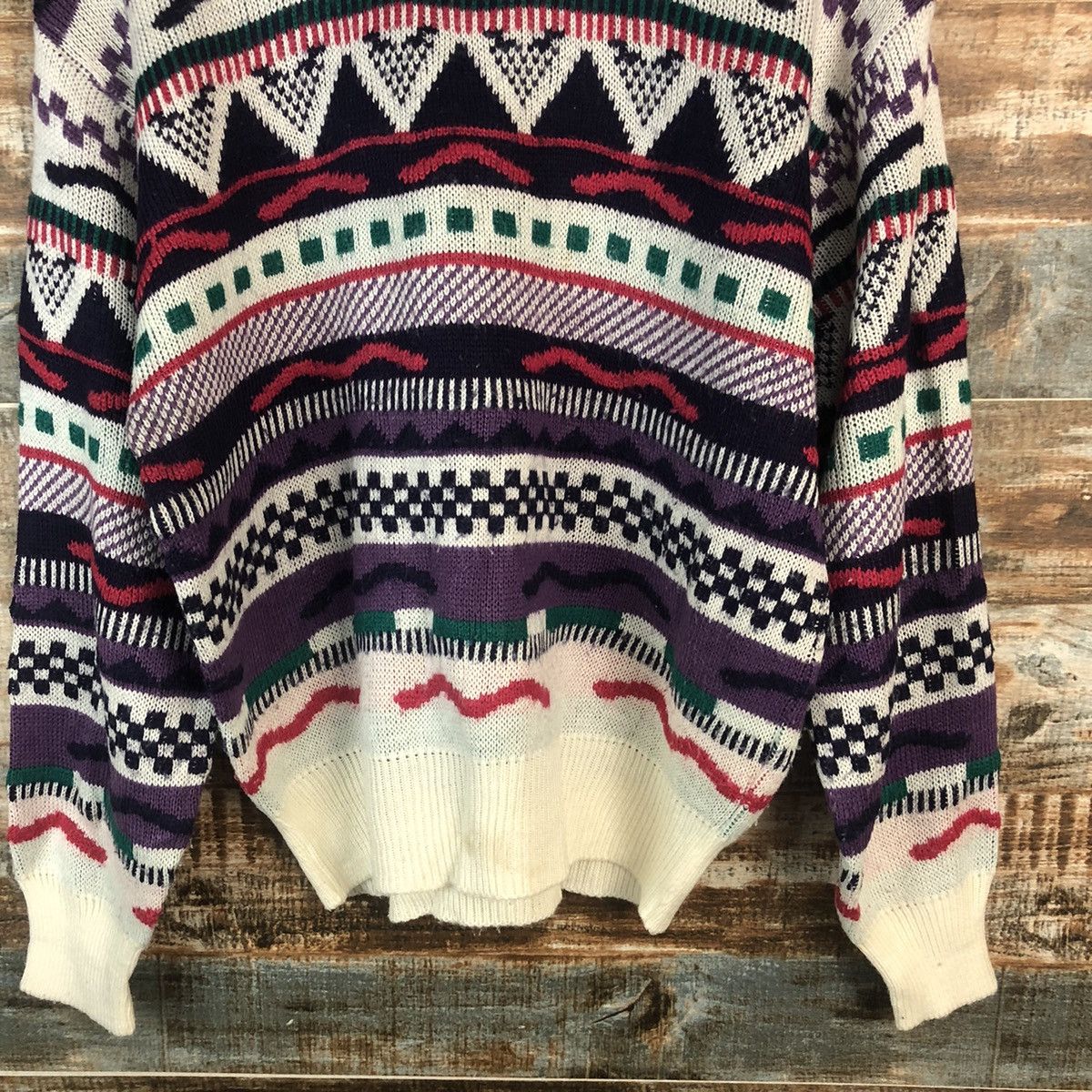 Homespun Knitwear Japan art design vintage Purple Knitwear #A2006 Size US S / EU 44-46 / 1 - 6 Thumbnail