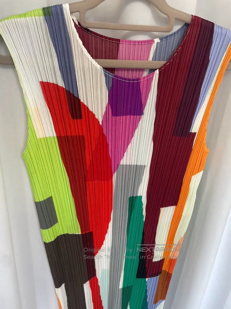 Issey Miyake Issey Miyake Color Block Dress Size M / US 6-8 / IT 42-44 - 4 Thumbnail