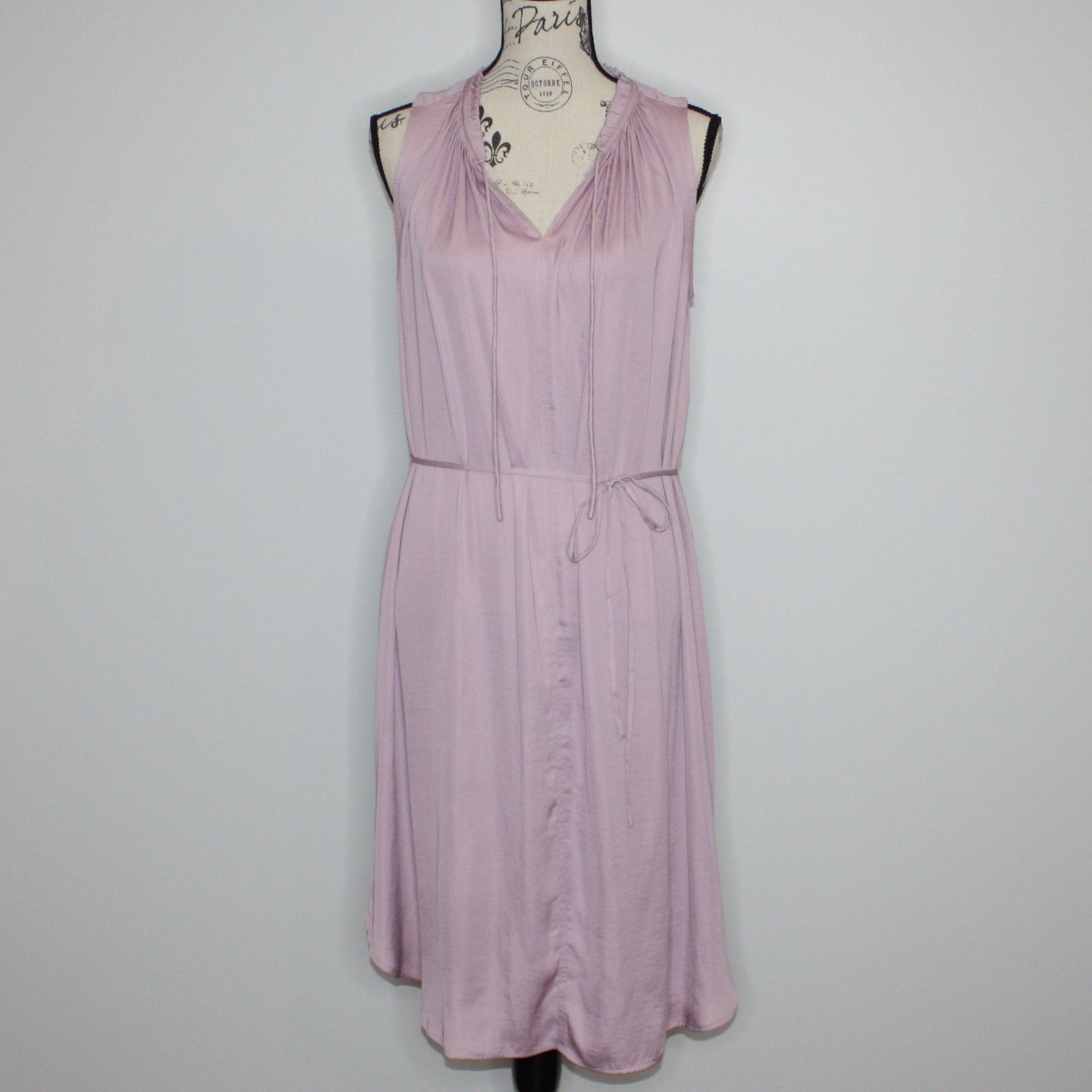 Loft Sleeveless Ruffle Tie Waist Dress in Mauve Color and size M Size M / US 6-8 / IT 42-44 - 11 Thumbnail