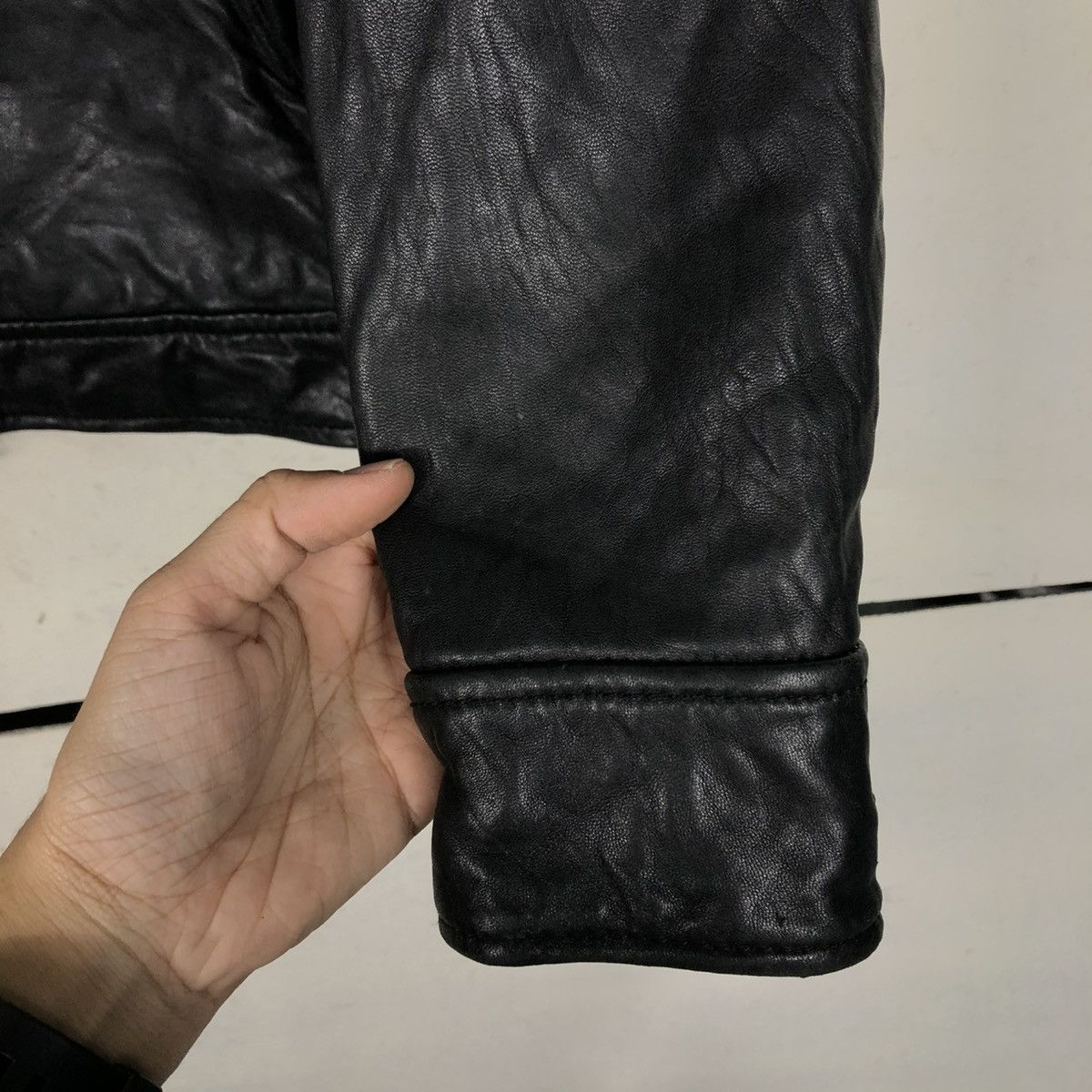 Japanese Brand 🔥VINTAGE BIKER LEATHER JACKET JOHN’S JAPAN ISSEY MIYAKE Size US M / EU 48-50 / 2 - 17 Thumbnail