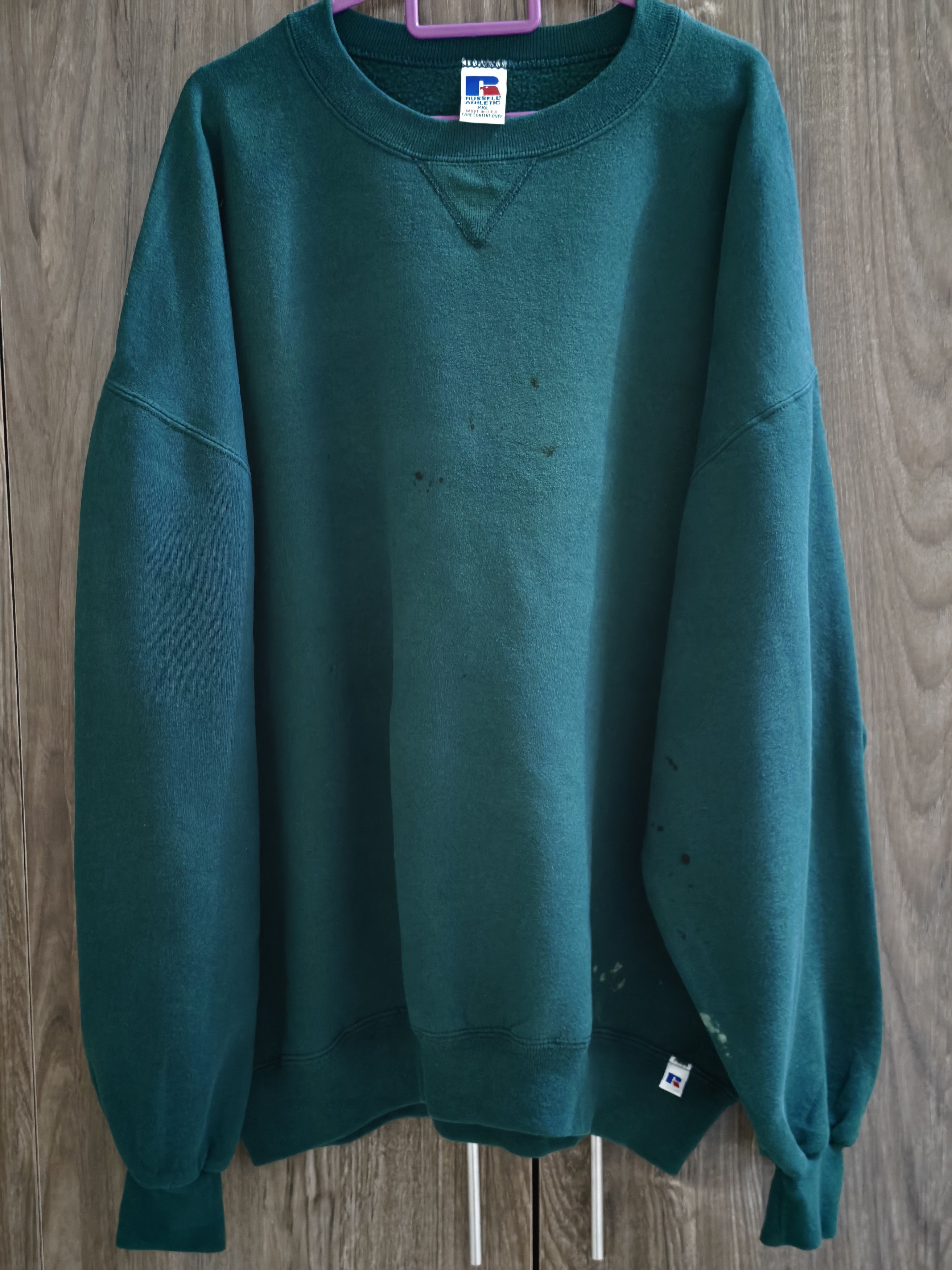 Russell Athletic Vintage Russell Athletic Distressed Boxy Hoodie Size US L / EU 52-54 / 3 - 1 Thumbnail