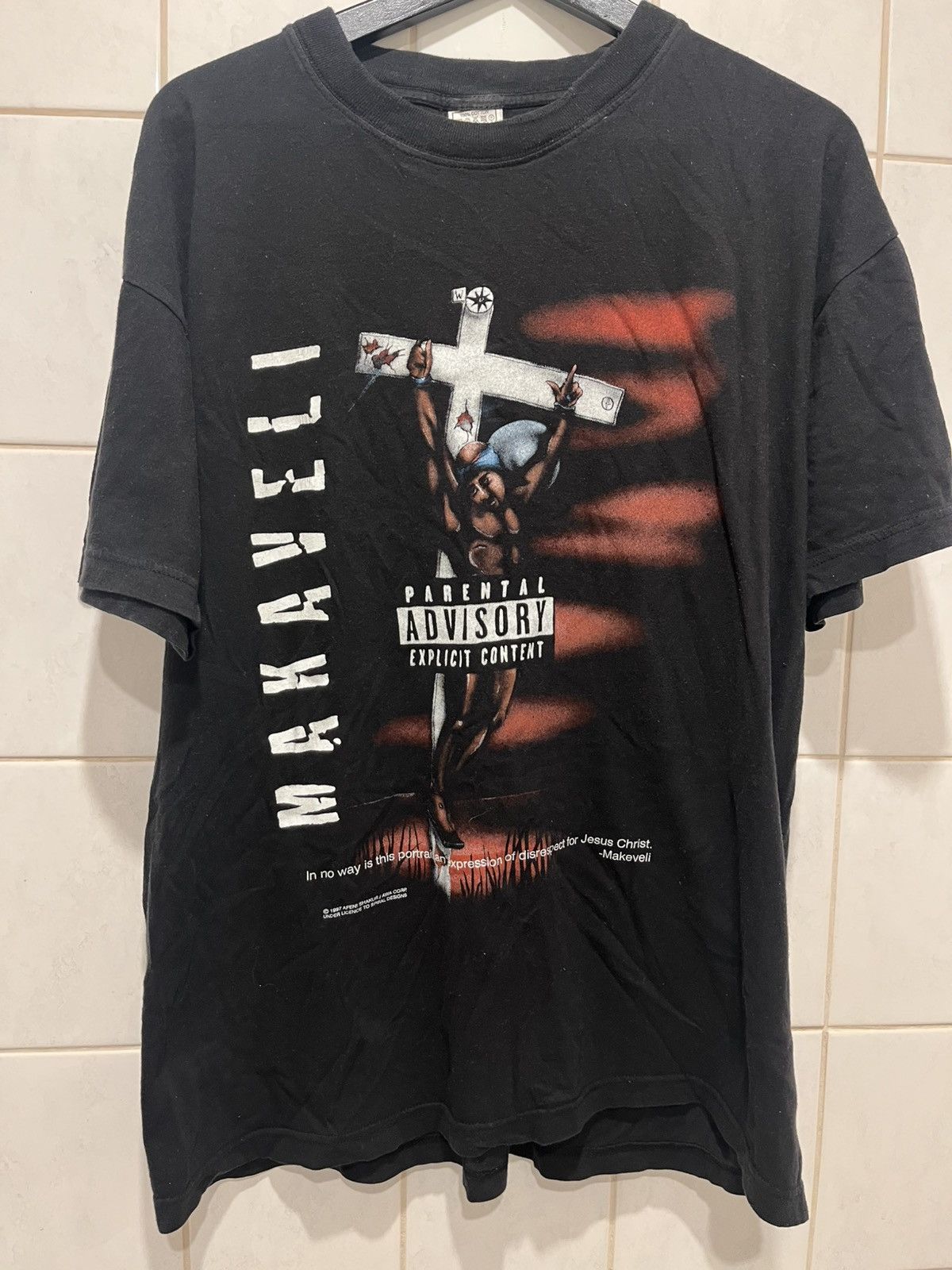 Vintage Vintage 1997 2Pac Makaveli Shirt Tupac Rap Tee Size US L / EU 52-54 / 3 - 1 Thumbnail
