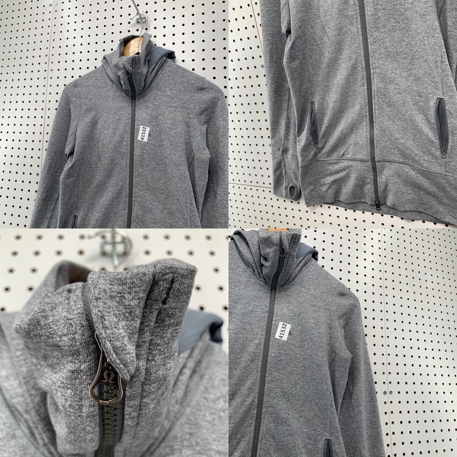 Lululemon Lululemon Track Jacket Womens Size 6 Gray Hooded Thumbhole 17.5x27.5 Jacket Gray Activewear Size M / US 6-8 / IT 42-44 - 8 Thumbnail