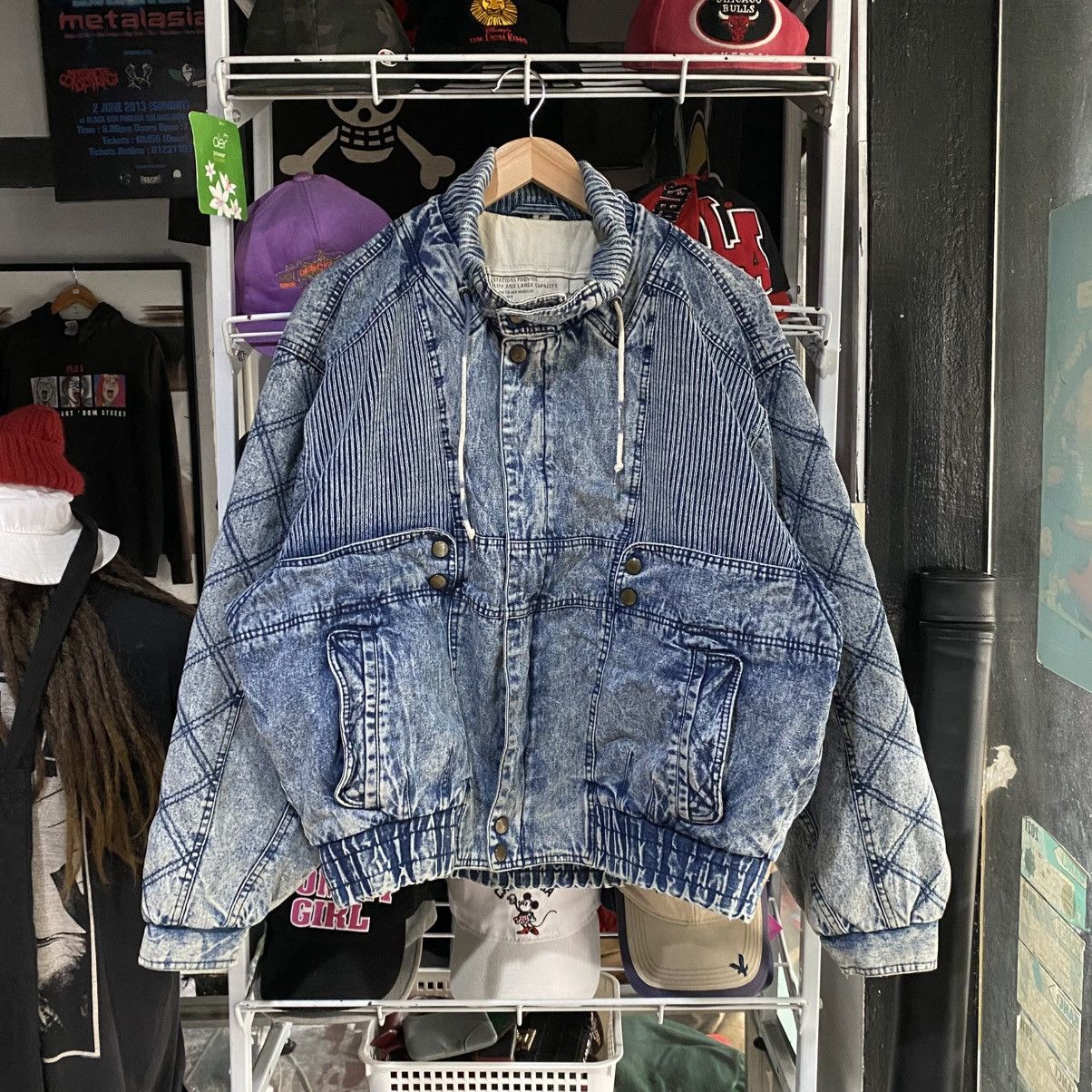 70s Vintage bobson デニムトラッカージャケット USA製 レア Vintage Japanese Brand Bobson Denim Trucker Jacket Blue