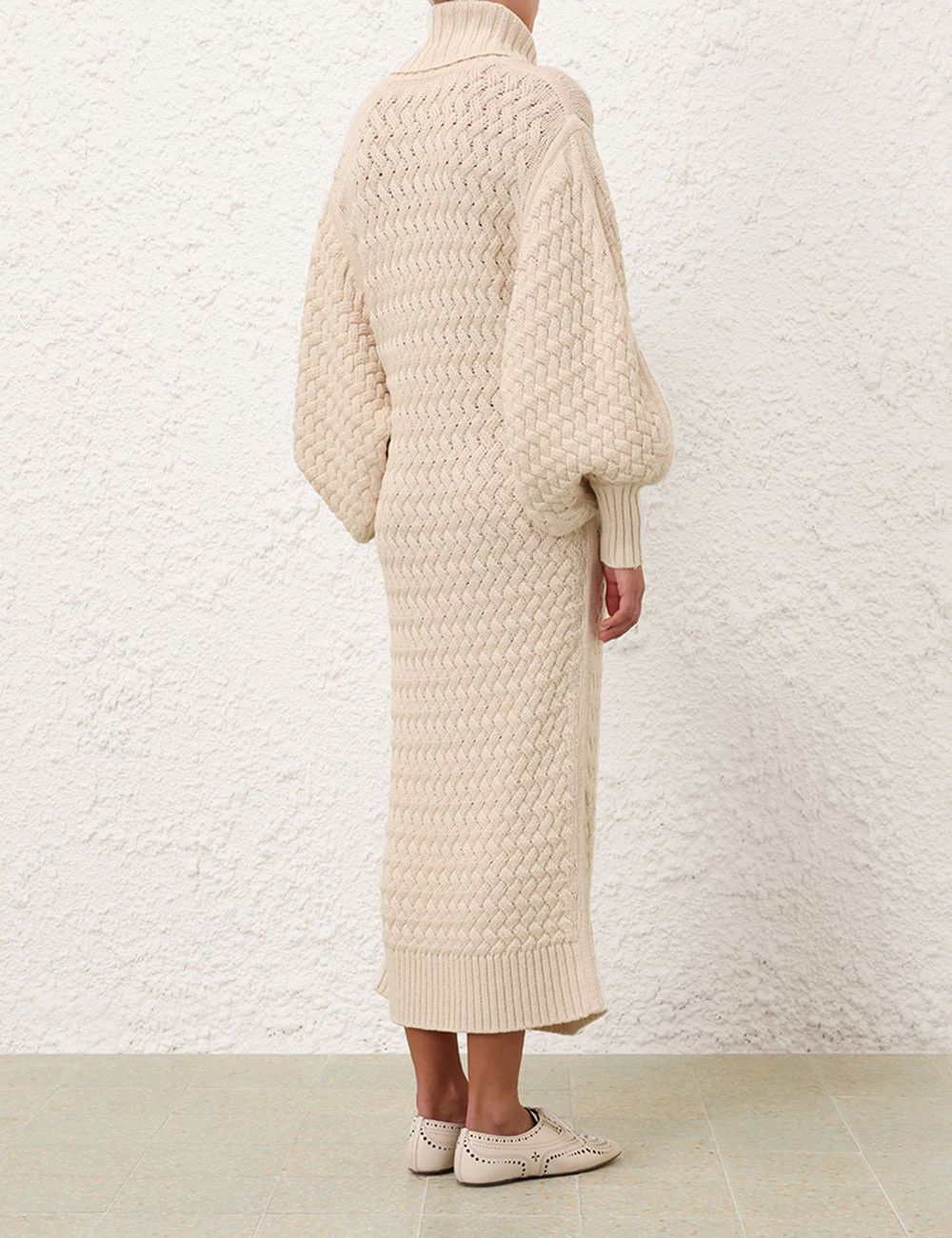 Zimmermann oc11z0725 Illustration Textured Dress in Cream Size S / US 4 / IT 40 - 4 Thumbnail