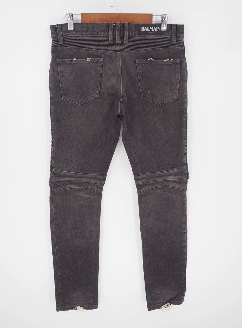 Balmain BalmainBlack knee destroys jeans 2503-Nextarrow Size US 31 - 2 Thumbnail