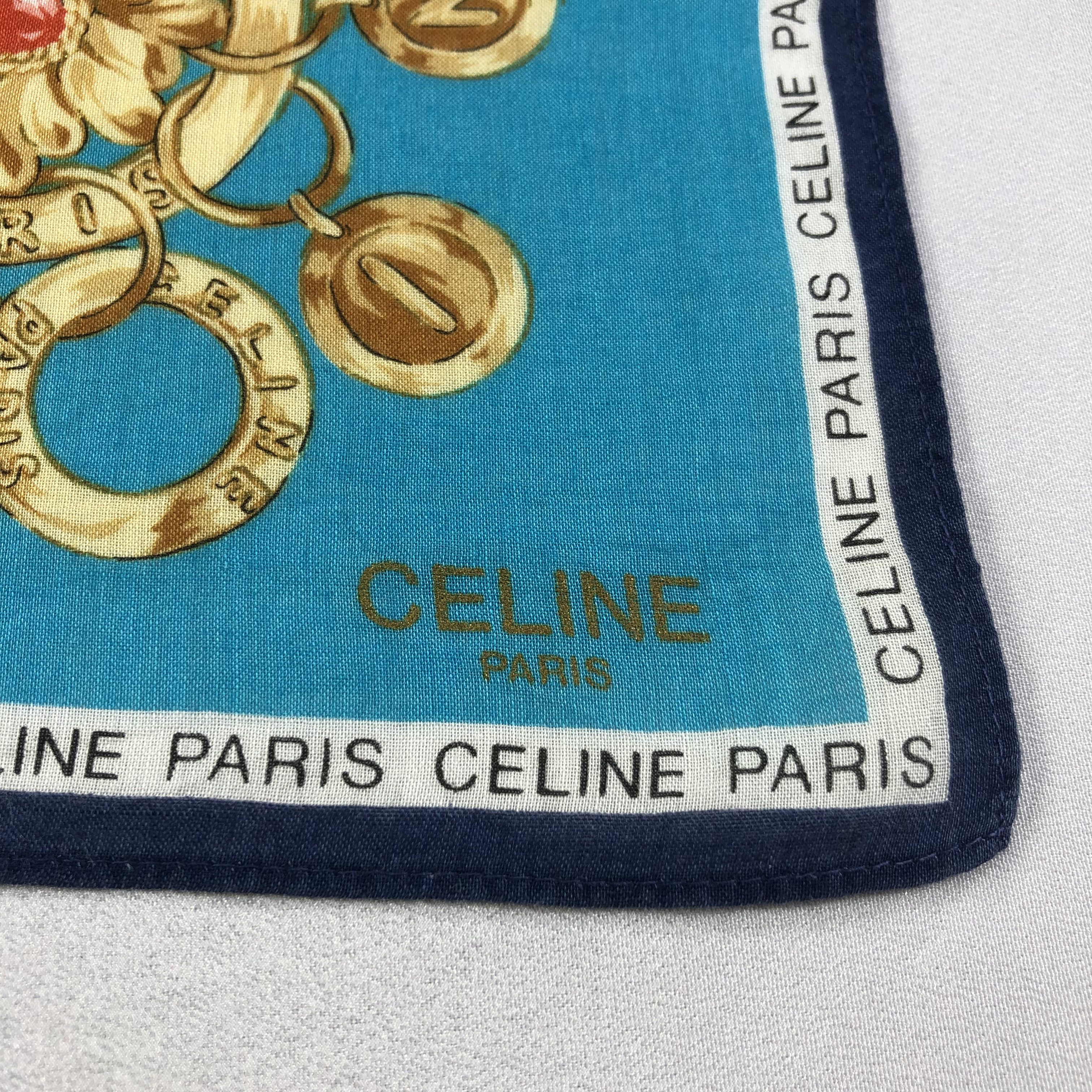 Vintage Celine Luxury Handkerchief Neckerchief Bandana H1506 Size ONE SIZE - 4 Thumbnail
