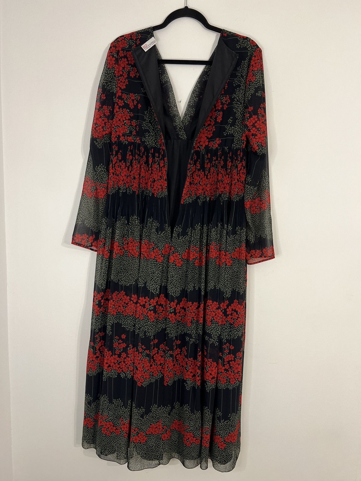 RED Valentino × Valentino RED Valentino pleated floral midi dress Size L / US 10 / IT 46 - 5 Thumbnail