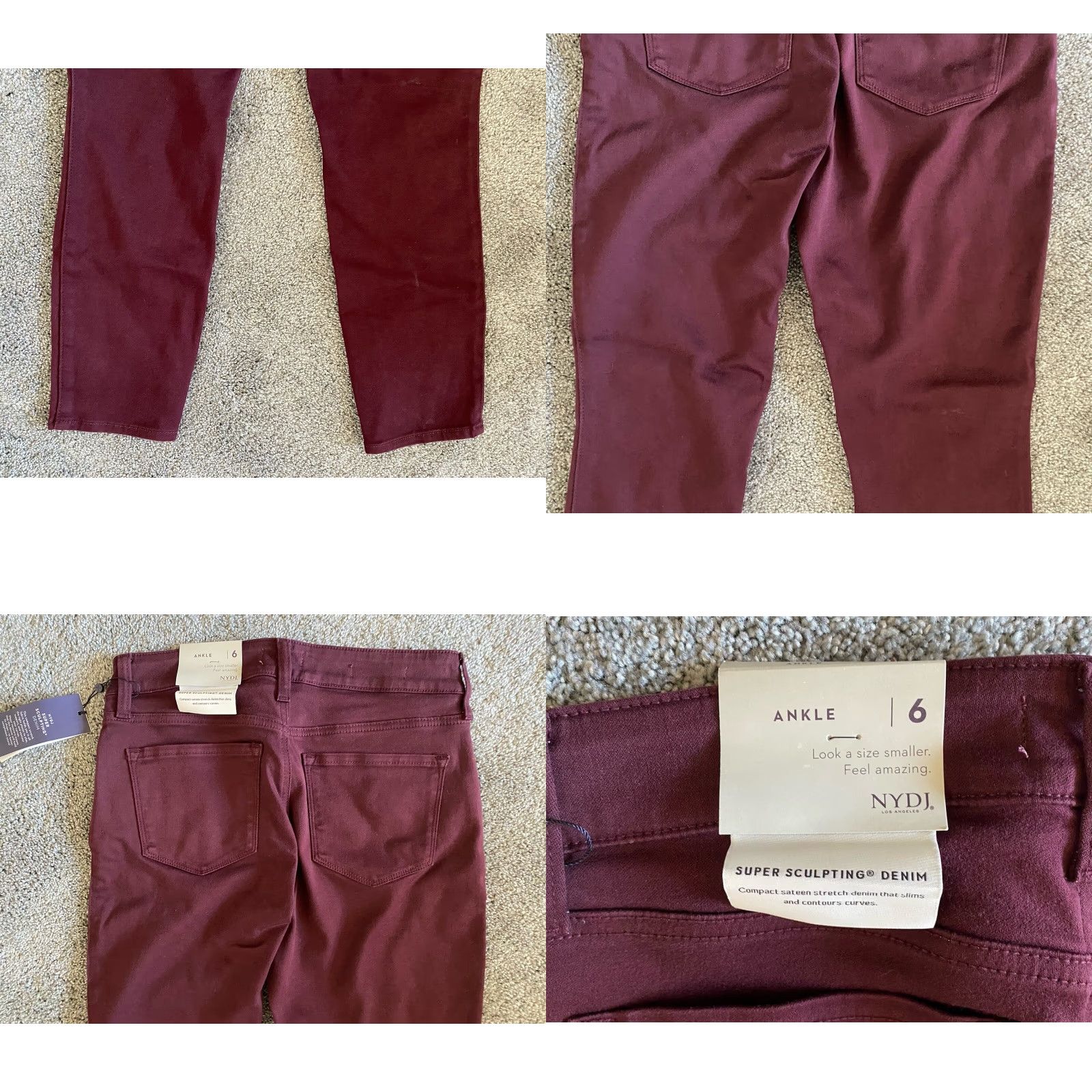 NYDJ NWT NYDJ Women’s Pants Size 6 AMI Skinny Ankle Red Lift Tuck Technology Womens Pants Size 28" / US 6 / IT 42 - 9 Thumbnail
