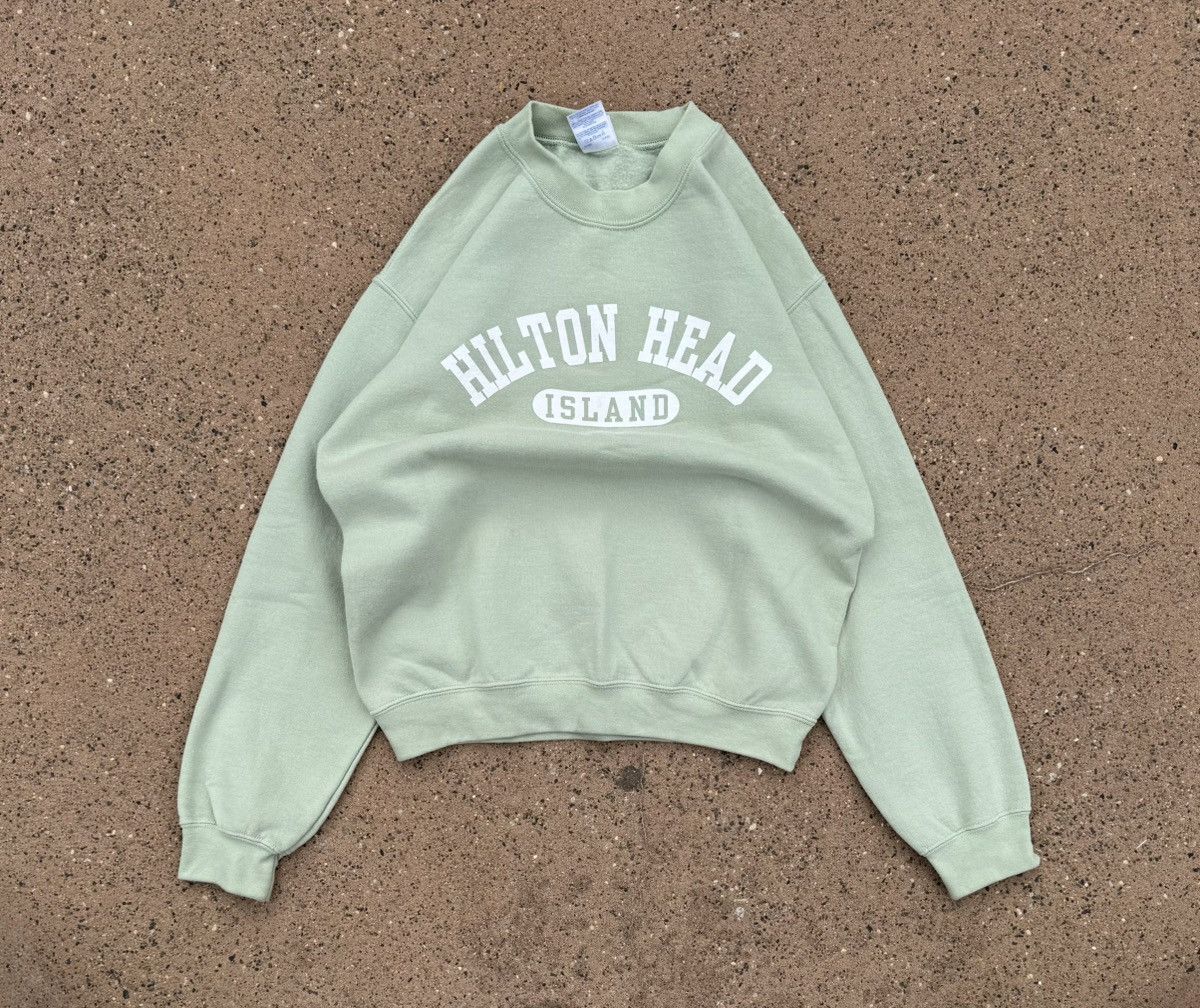 Vintage Vintage GILDAN Sweatshirt "HILTON Head Island" Size US S / EU 44-46 / 1 - 1 Thumbnail