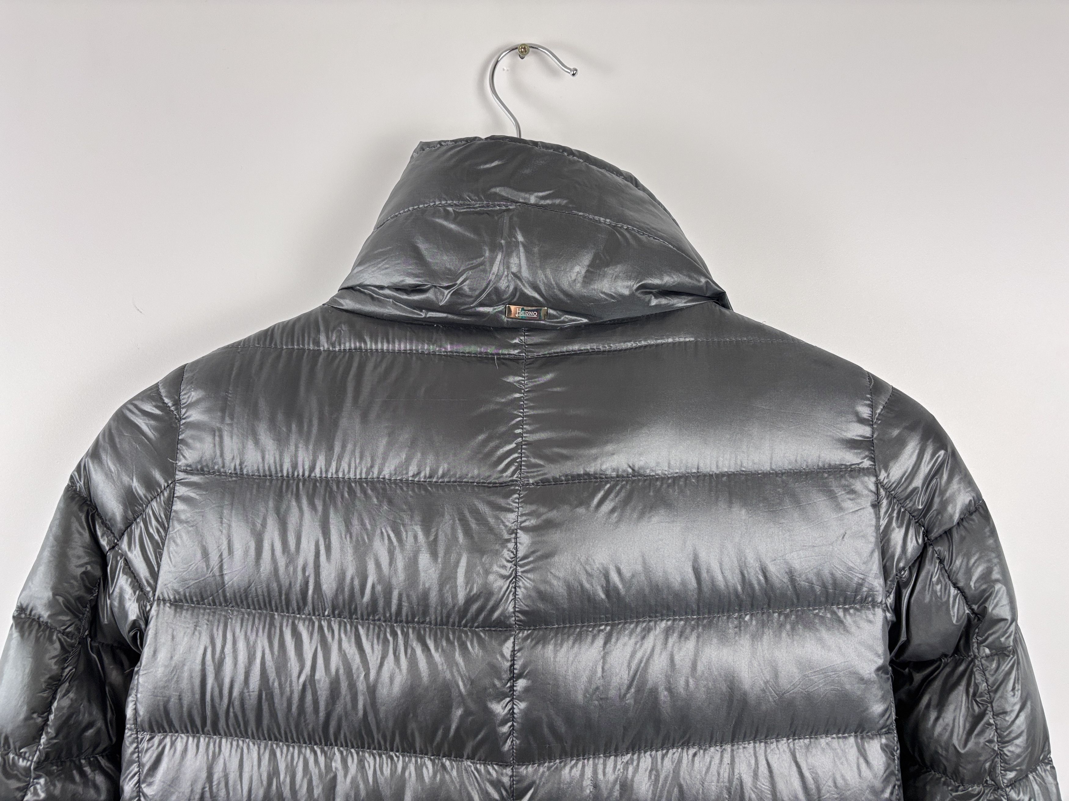 Herno Womens HERNO Lightweight Down Puffer Jacket Gray Size 38 Size XS / US 0-2 / IT 36-38 - 7 Thumbnail