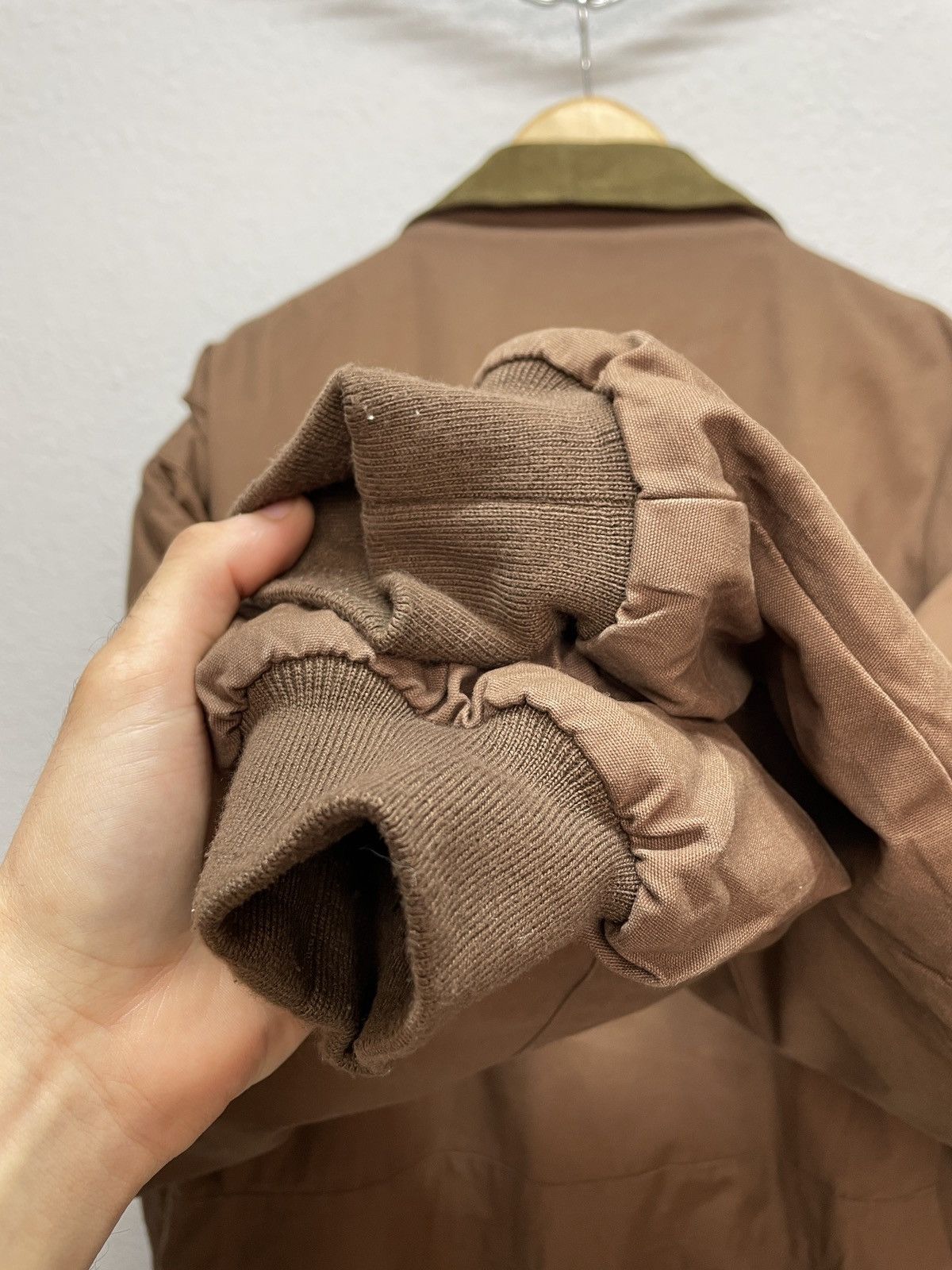 Schott Vintage y2k Avirex Vibe Cabelas Brown Nylon Leather Jacket Size US XL / EU 56 / 4 - 11 Thumbnail