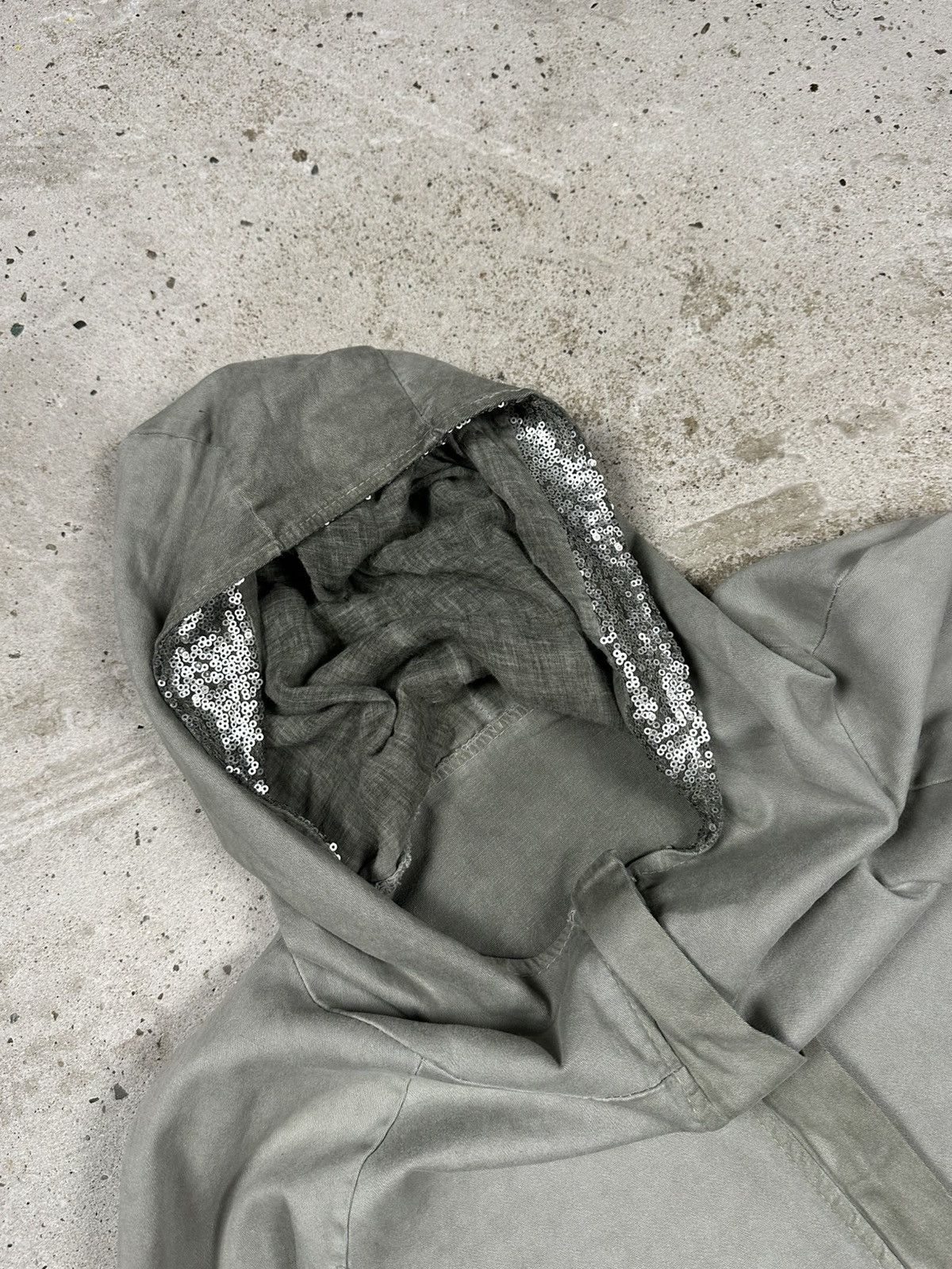 Other Vintage Y2K Grey/Khaki Faded Hooded Full Zip Jacket Archive Size US M / EU 48-50 / 2 - 9 Thumbnail