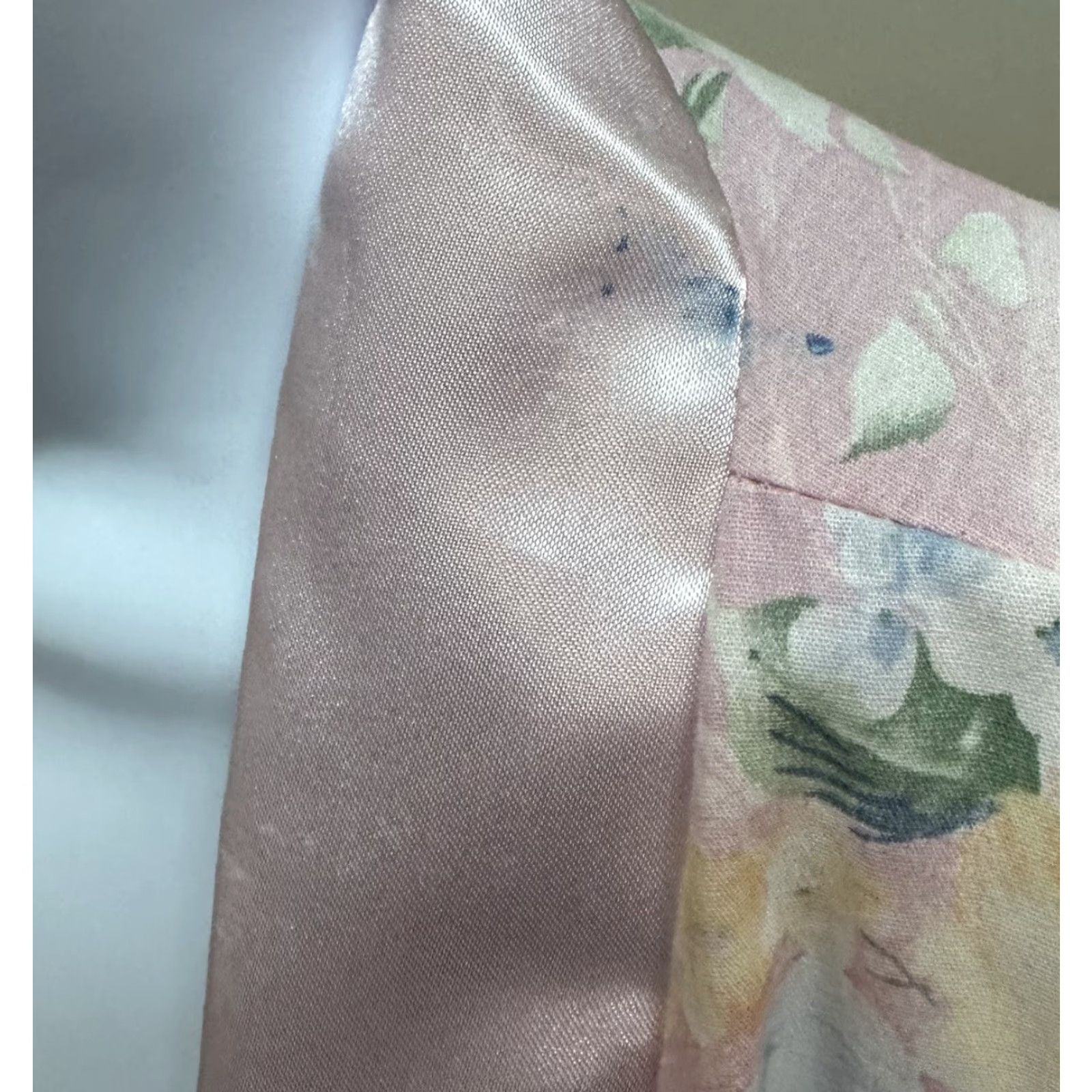 Vintage VINTAGE Art Deco Silky Satin Pretty Pink Romantic Floral Robe L Size Size ONE SIZE - 5 Thumbnail
