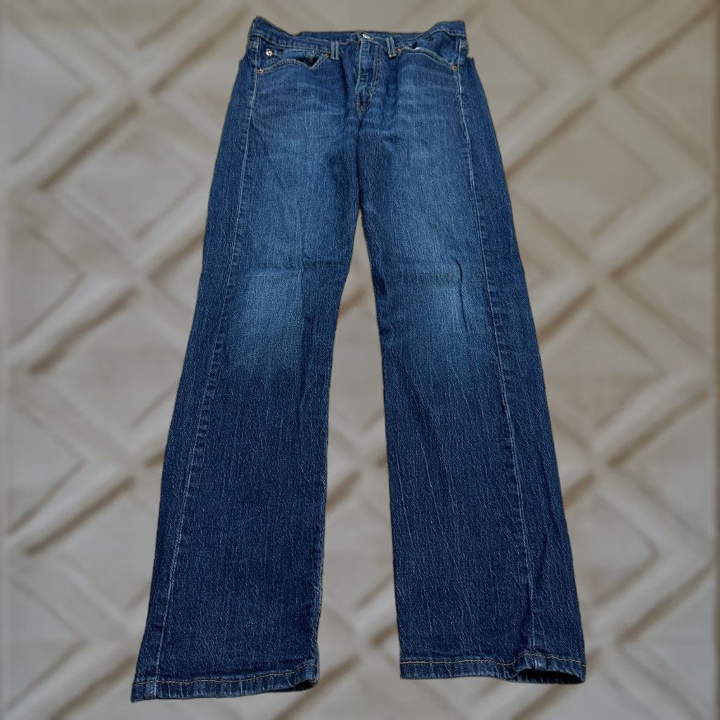 Levi's Levi's 505 Jeans Mens 32 Blue Denim Straight Mid Rise 5-Pocket USA Classic Size US 32 / EU 48 - 1 Thumbnail