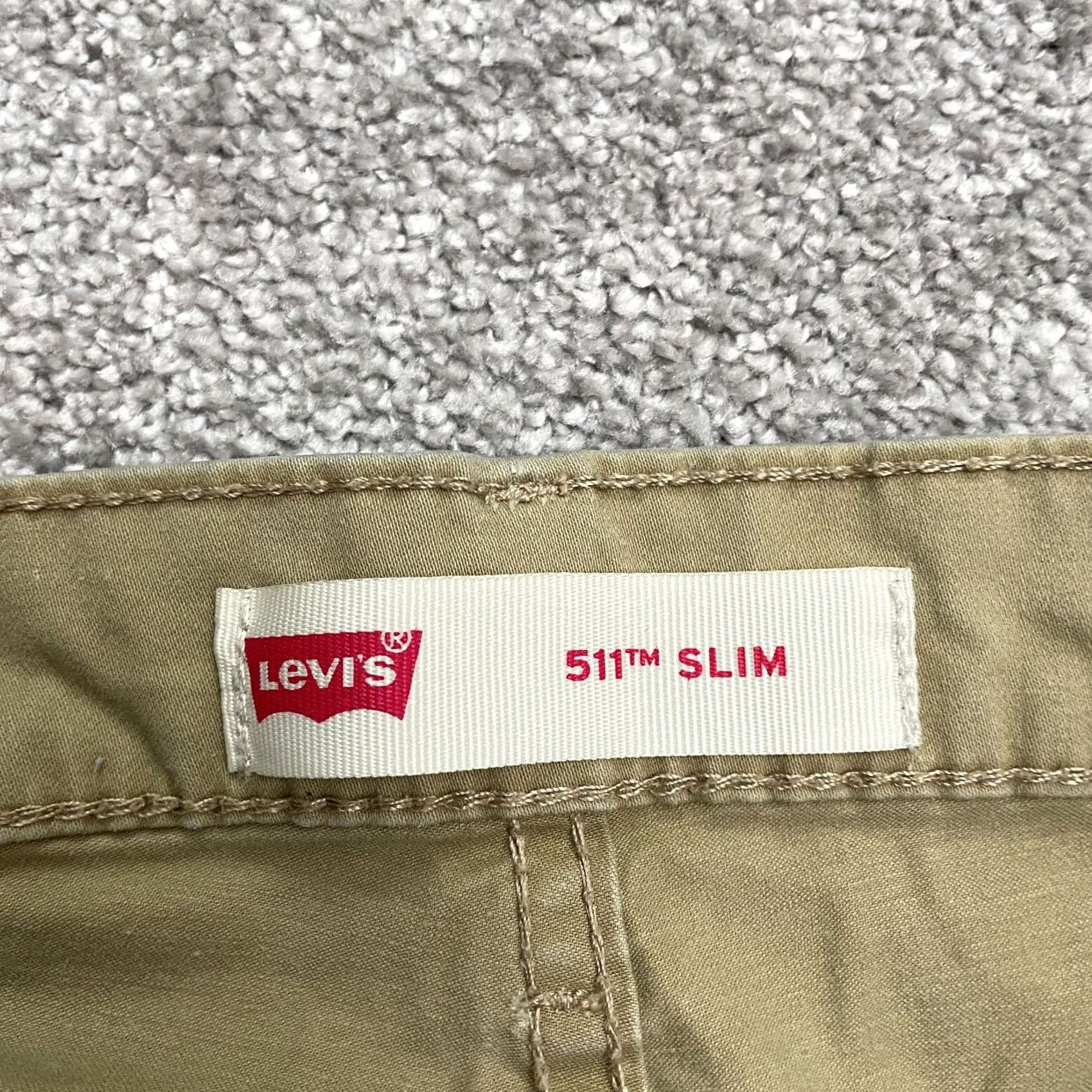 Levi's Levi's 511 Slim Fit Khaki Pants Mens 29x29 Brown Straight Leg Pockets Cotton Size US 29 - 6 Thumbnail