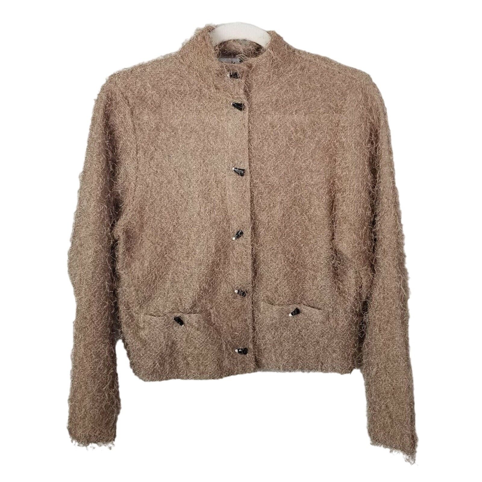 Damien Hirst Jamie Sadock Women Eyelash Cardigan Avant Funky Artsy Toggle Size S / US 4 / IT 40 - 1 Thumbnail