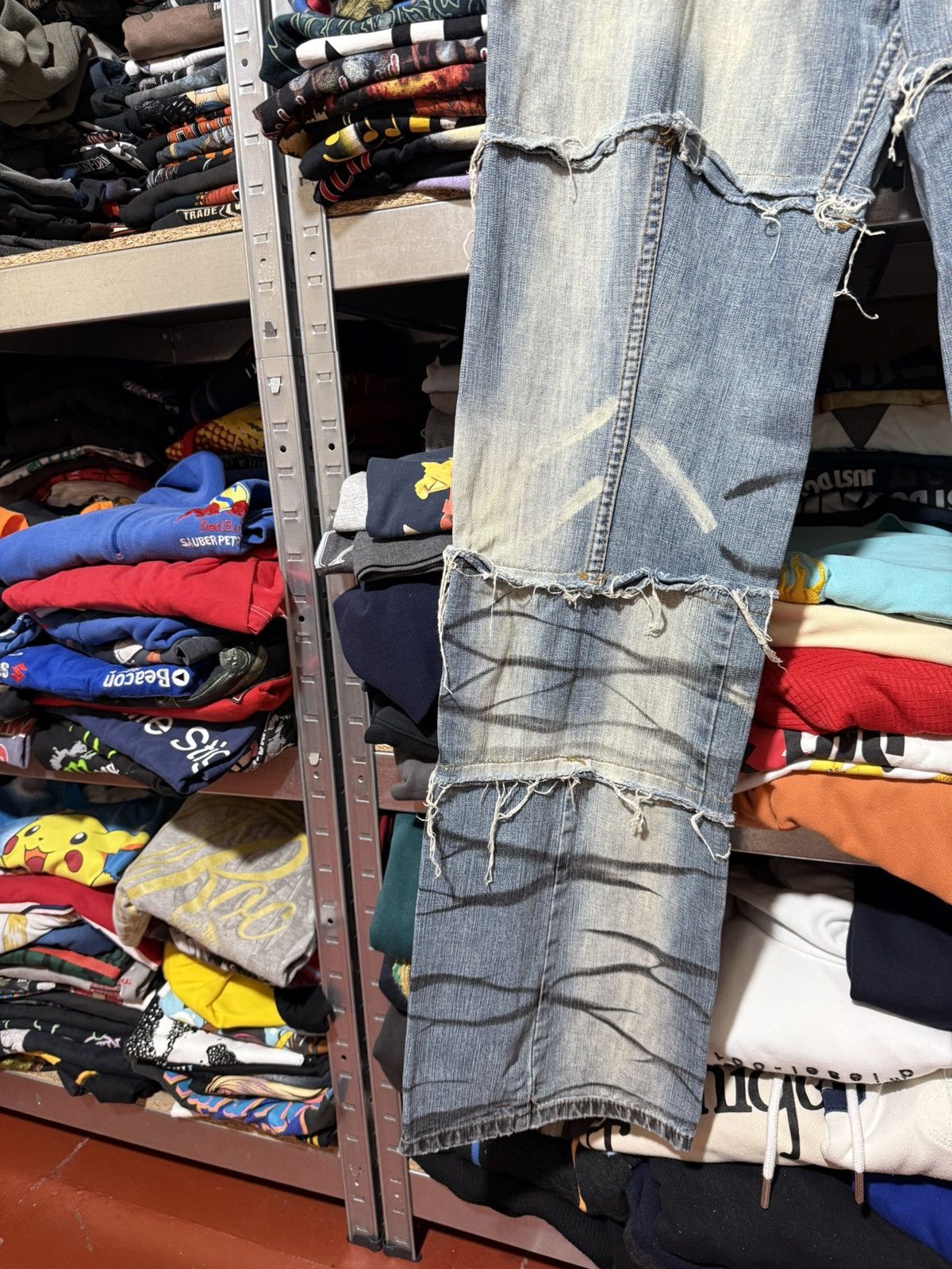 Japanese Brand CYBER PUNK Y2K VSCT JEANS DENIM NAVY AVANT GARD JEANS HYPE Size US 36 / EU 52 - 8 Thumbnail