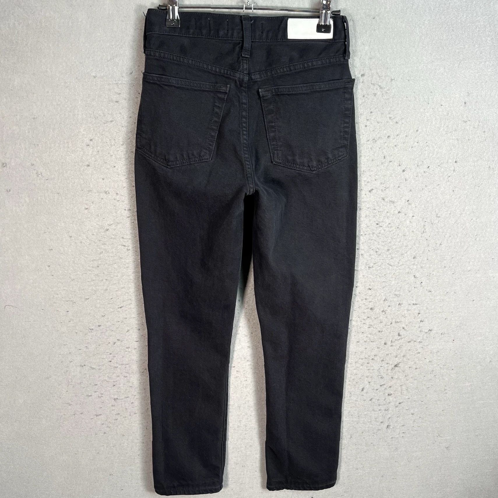 RE/DONE Re/Done Jeans Womens Size 24 Black Slim Leg Tapered Made In USA Size 42" / US 20 - 2 Thumbnail