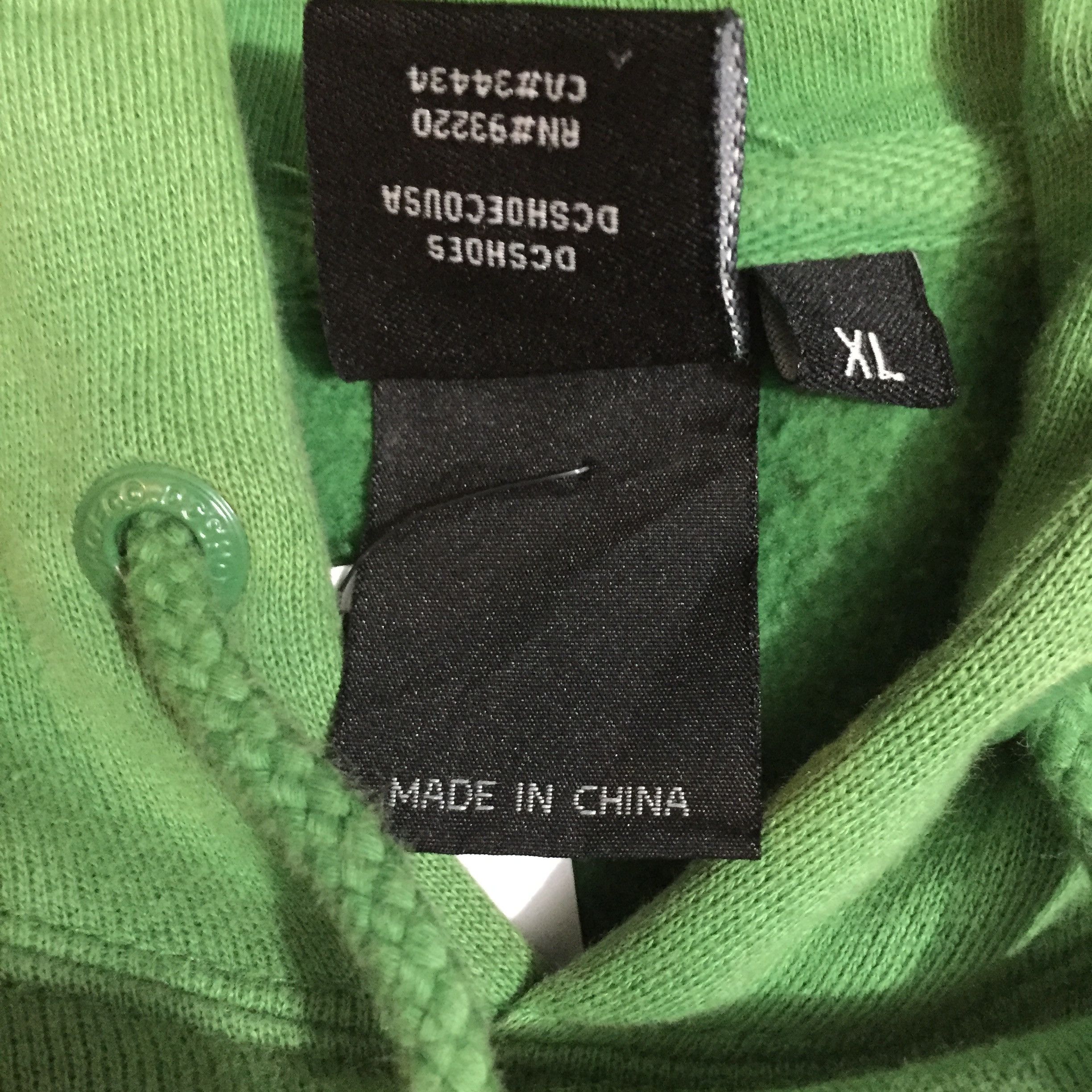 DC DC Shoes Logo Hoodie Green Size US XL / EU 56 / 4 - 5 Thumbnail