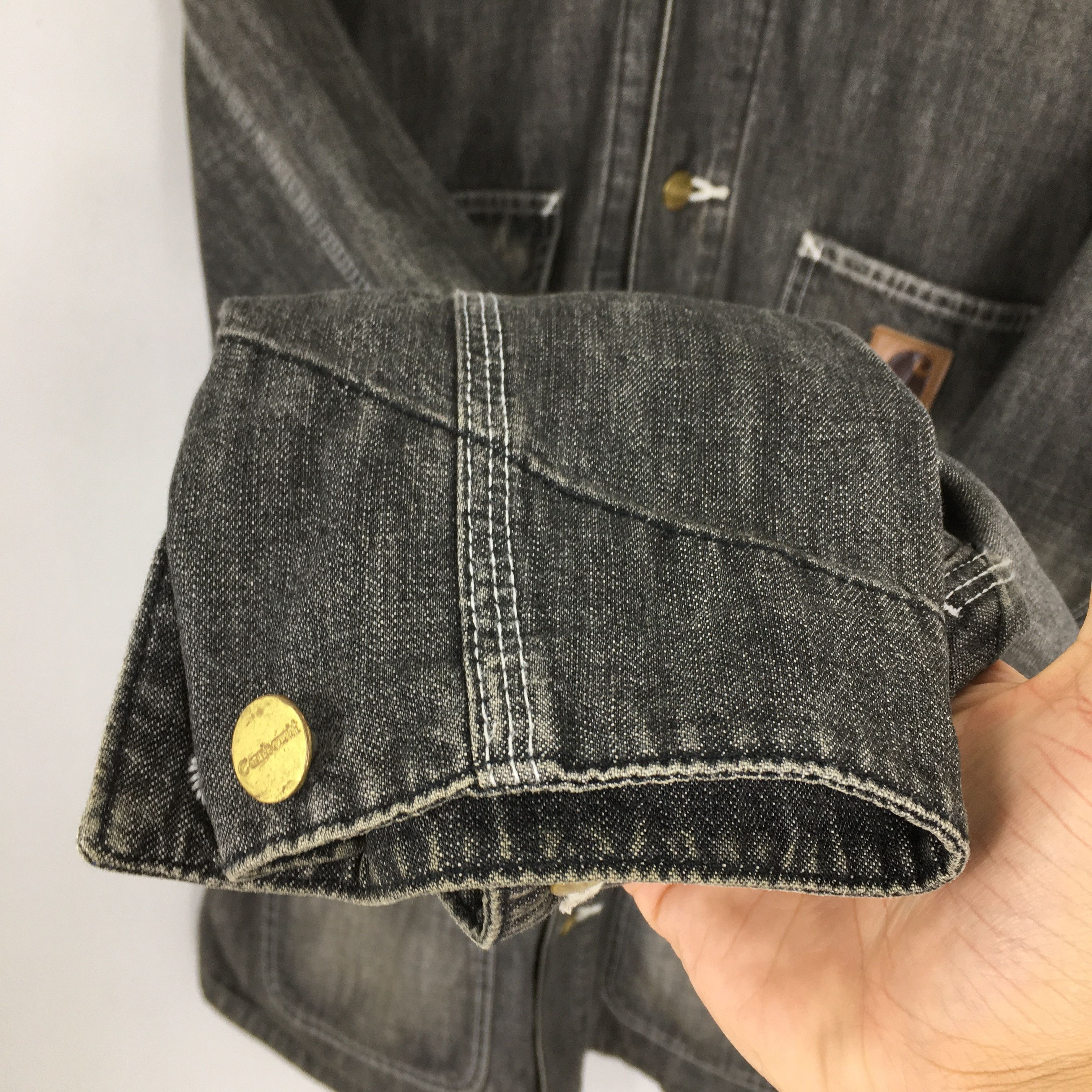 Carhartt Vintage Carhartt Acid Wash Workwear Jacket Black XLarge Size US XL / EU 56 / 4 - 5 Thumbnail