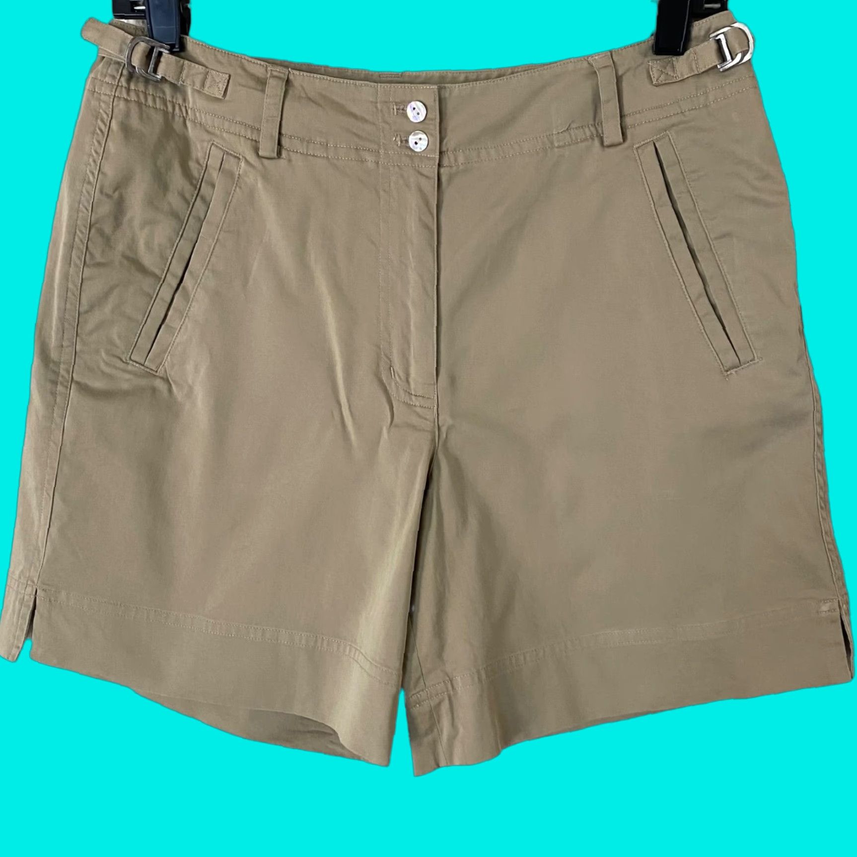 Tommy Bahama VINTAGE Tommy Bahama Women's Chino Shorts Khaki Cotton Blend Size 4 Casual Travel Outdoors Size 27" / US 4 / IT 40 - 1 Thumbnail