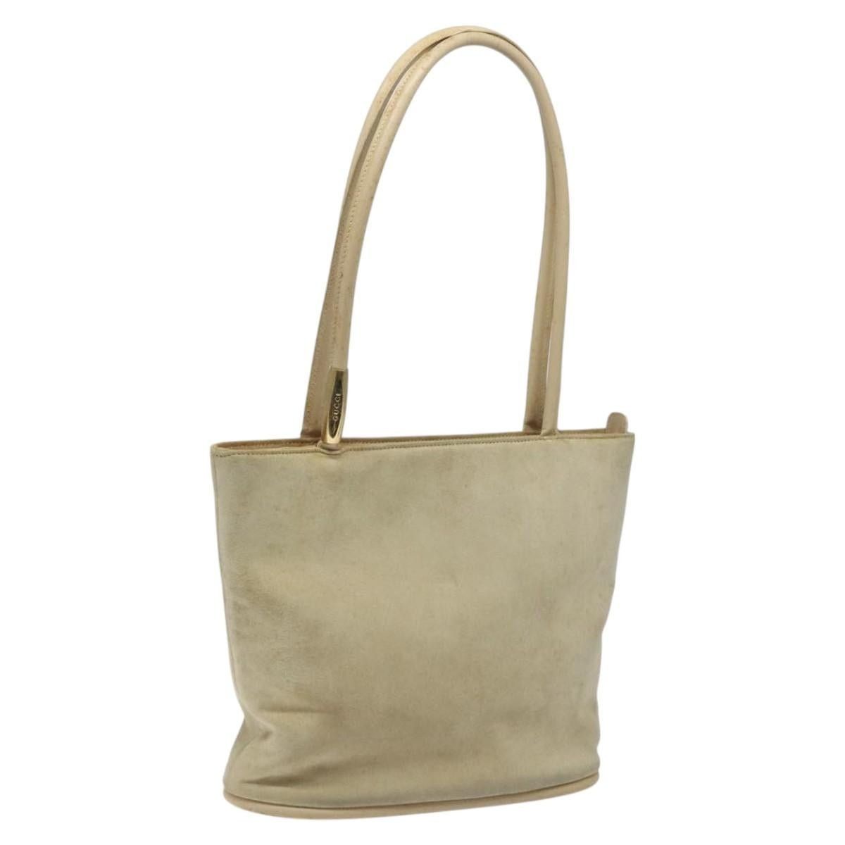 Gucci GUCCI Shoulder Bag Suede Beige Gold Size ONE SIZE - 1 Thumbnail