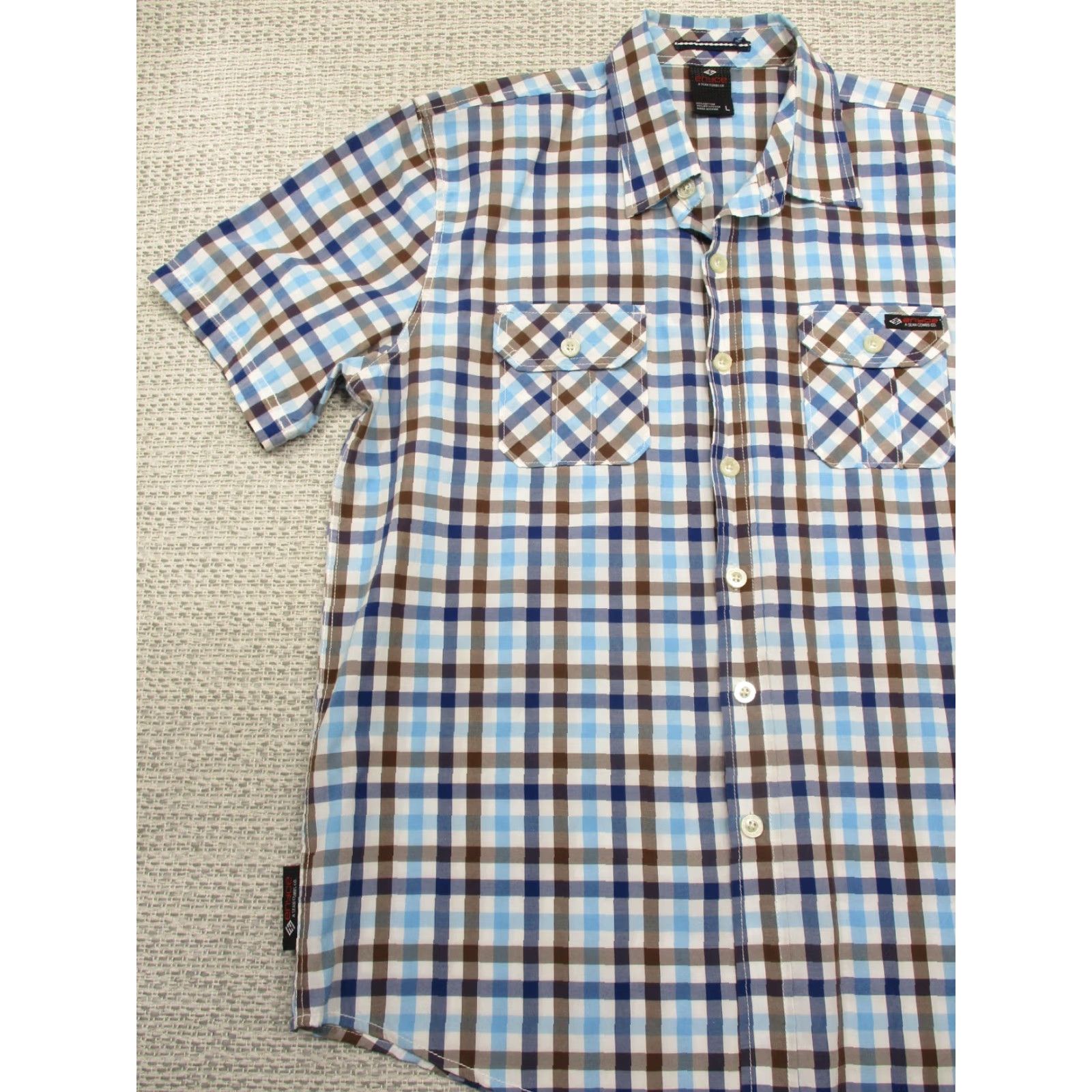 Enyce VINTAGE Enyce Shirt Mens L Blue Plaid Short Sleeve Button-Up Pockets Y2K 90s 80s Size US L / EU 52-54 / 3 - 4 Thumbnail