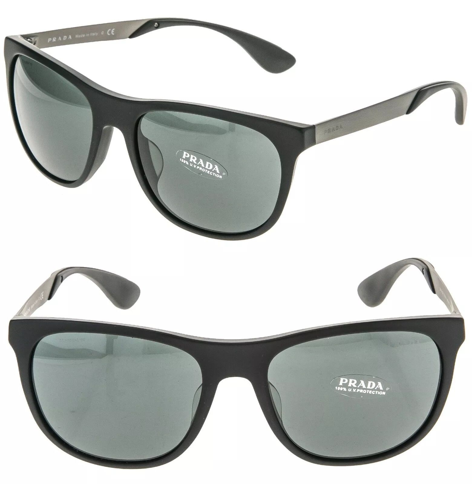Prada PRADA SPR 04S Square Matte Black Sport Sunglasses PR04SSF Size ONE SIZE - 1 Thumbnail