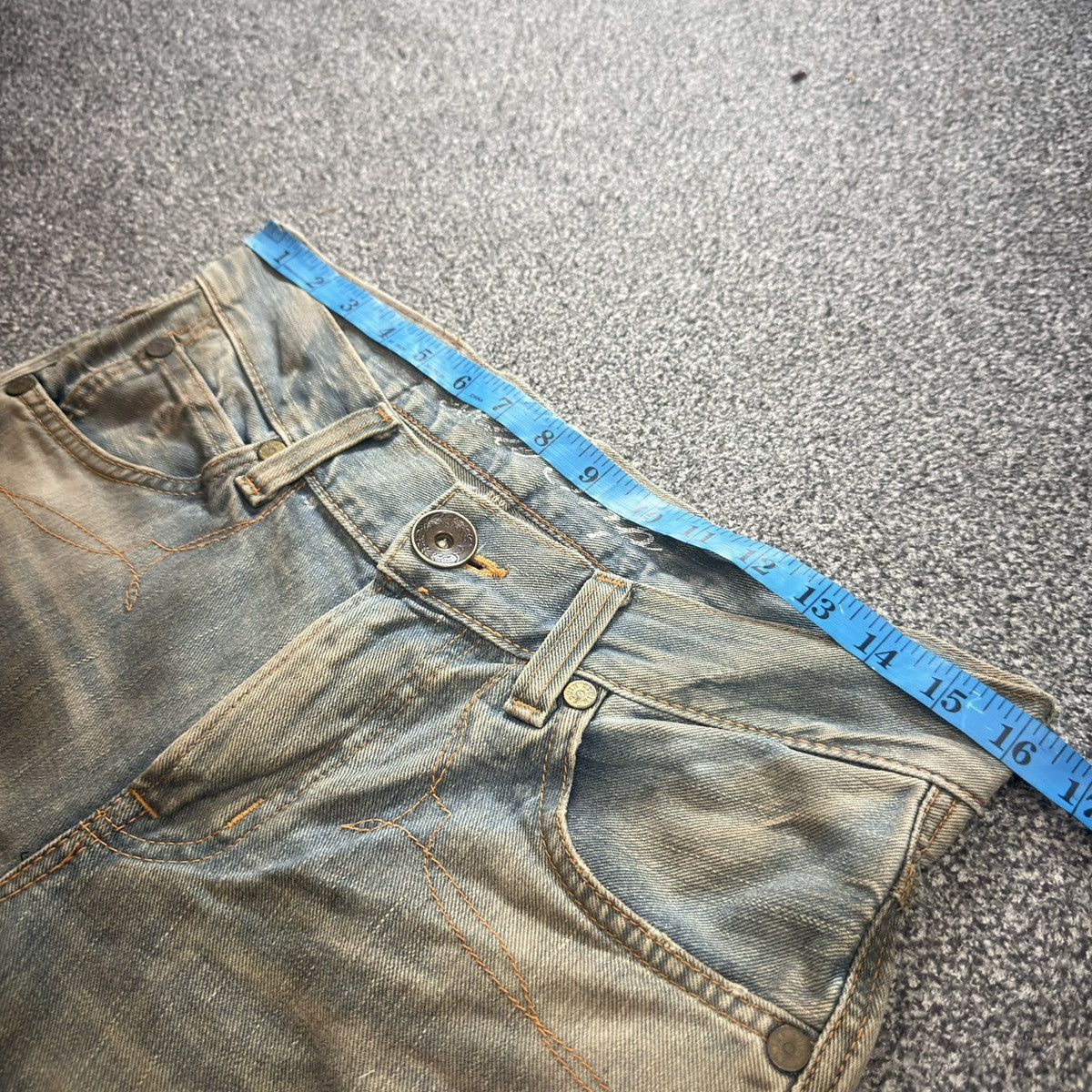If Six Was Nine 🔥🇯🇵 Insane 🔥Vintage Flared Trashed Edwin Dirty Mud Wash Denim Size US 30 / EU 46 - 14 Thumbnail
