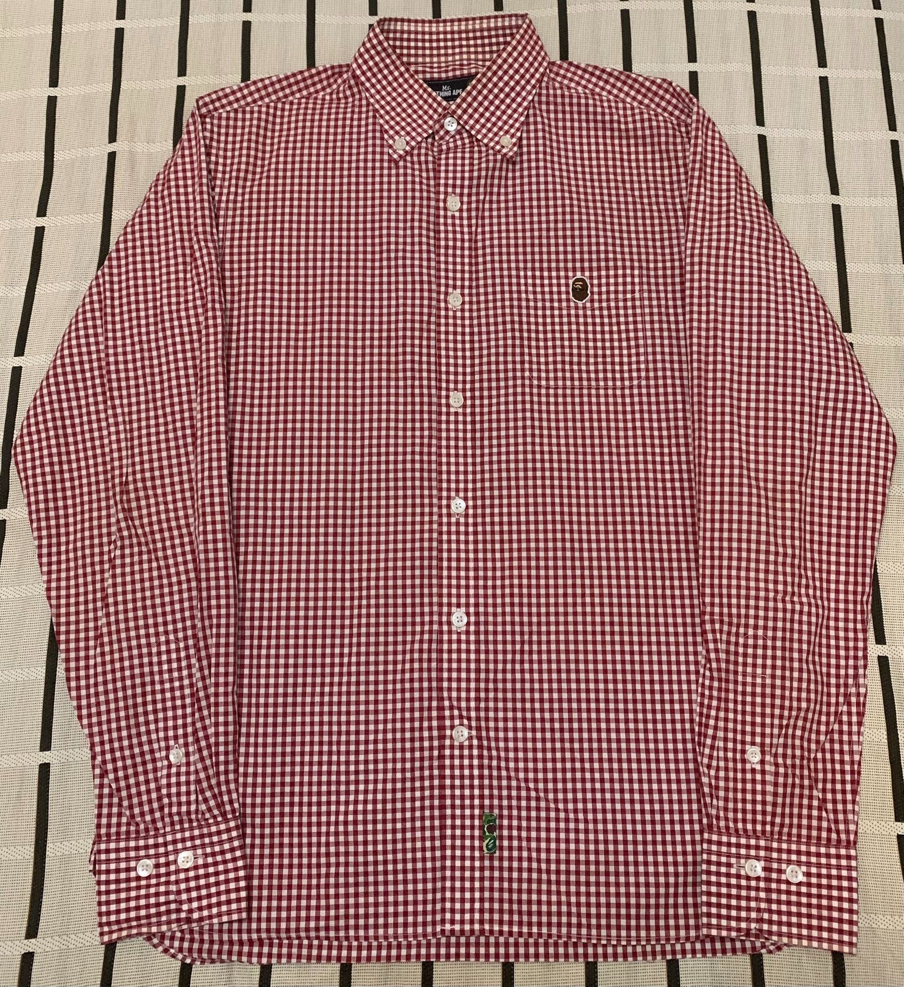 Bape Bape Plaid Ape Head Shirt L Men Size US L / EU 52-54 / 3 - 1 Thumbnail