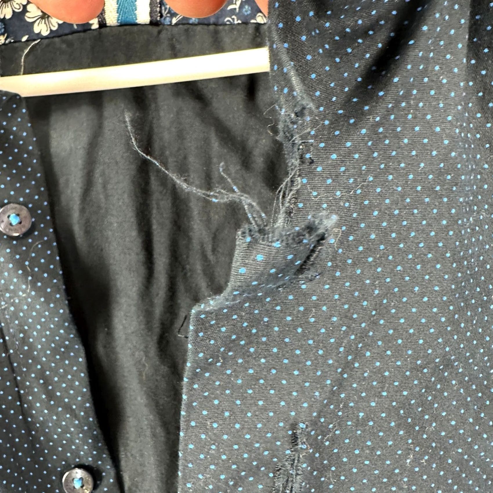 Denime VINTAGE Denim & Flower Mens Button-Up Shirt Small-38 Blue Geometric Long Sleeve Casual NEW Size US S / EU 44-46 / 1 - 7 Thumbnail
