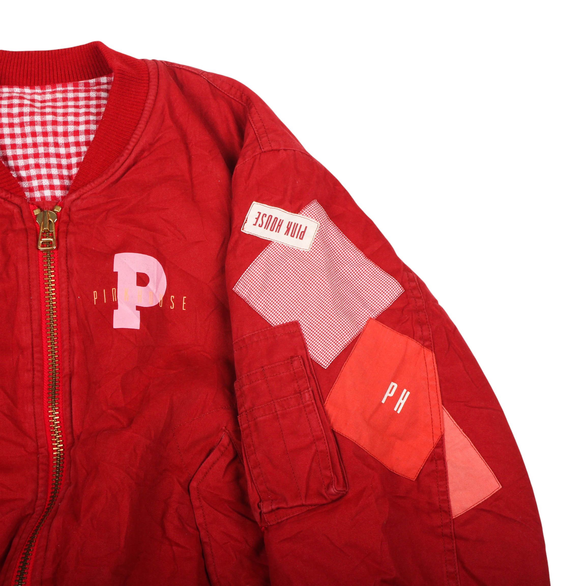 Pink House Pink House Bomber Jacket Red Japanese Designer Size M / US 6-8 / IT 42-44 - 5 Thumbnail