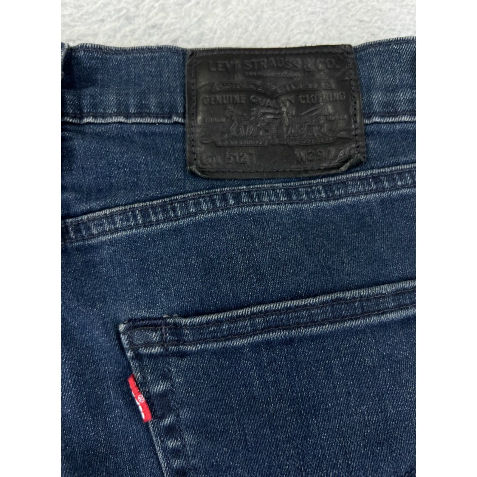 Levi's Levis Jeans Adult 29 Blue Denim Slim Taper Big E 512 Cotton Blend 29x31 Size US 29 - 4 Thumbnail