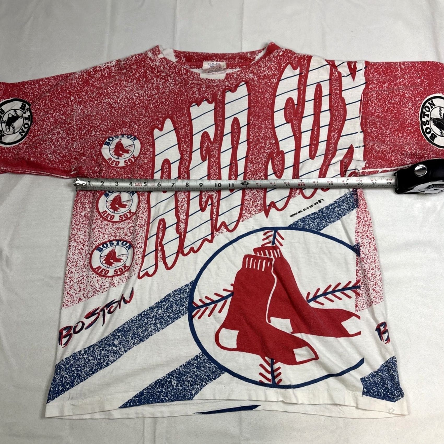 Vintage America’s Favorites Boston Red Sox AOP Graphic 1991 Single Stitch T Shirt Men M Red Mens T-Shirt M Size US M / EU 48-50 / 2 - 4 Thumbnail